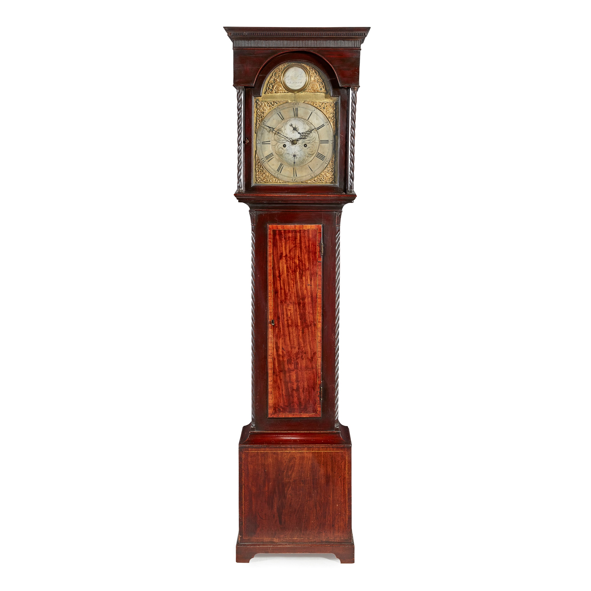 GEORGE III MAHOGANY LONGCASE CLOCK BY JAMES STEWART, GLASGOW
