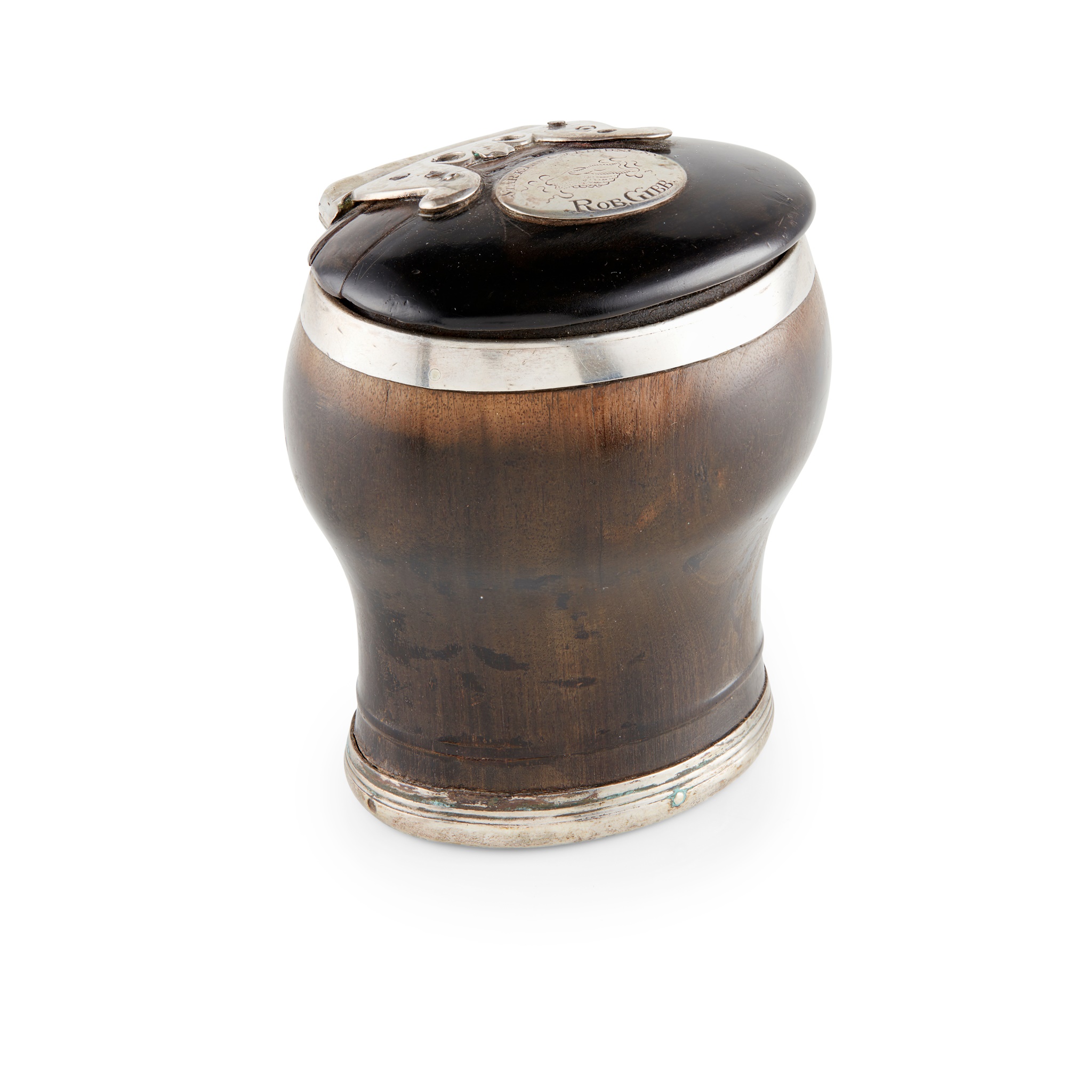 AN EARLY 18TH CENTURY LABURNUM SNUFF MULL