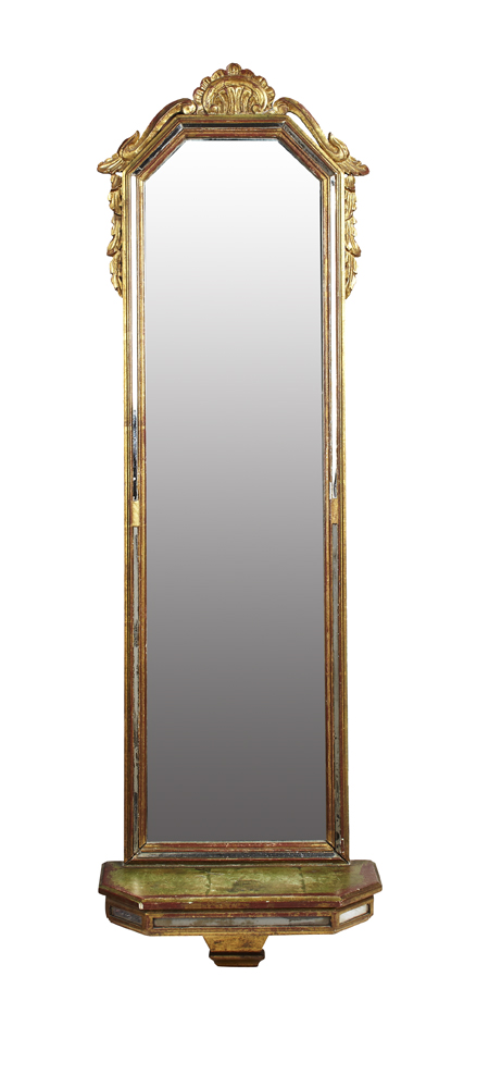 A giltwood pier glass