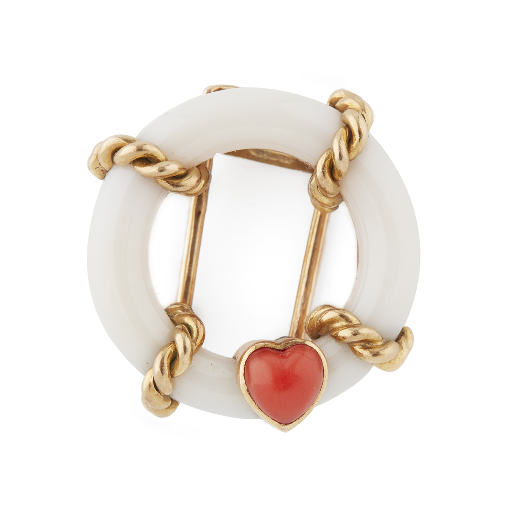 CARTIER - A mid-20th century multi gem set brooch