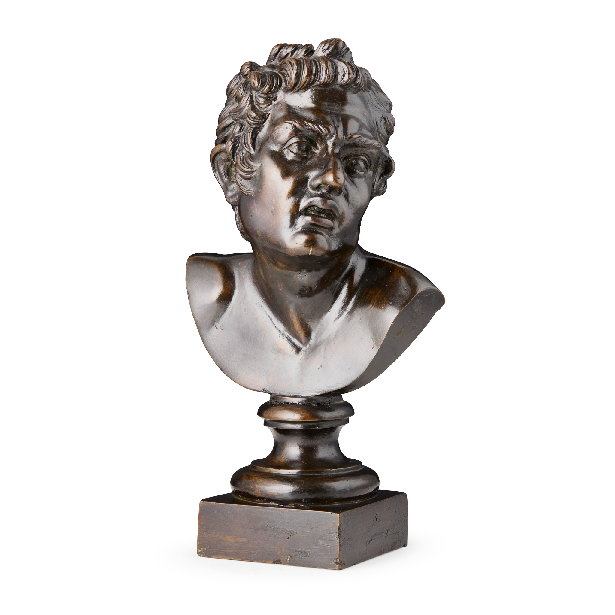 BRONZE BUST OF A MAN, AFTER 17TH CENTURY SCHOOL