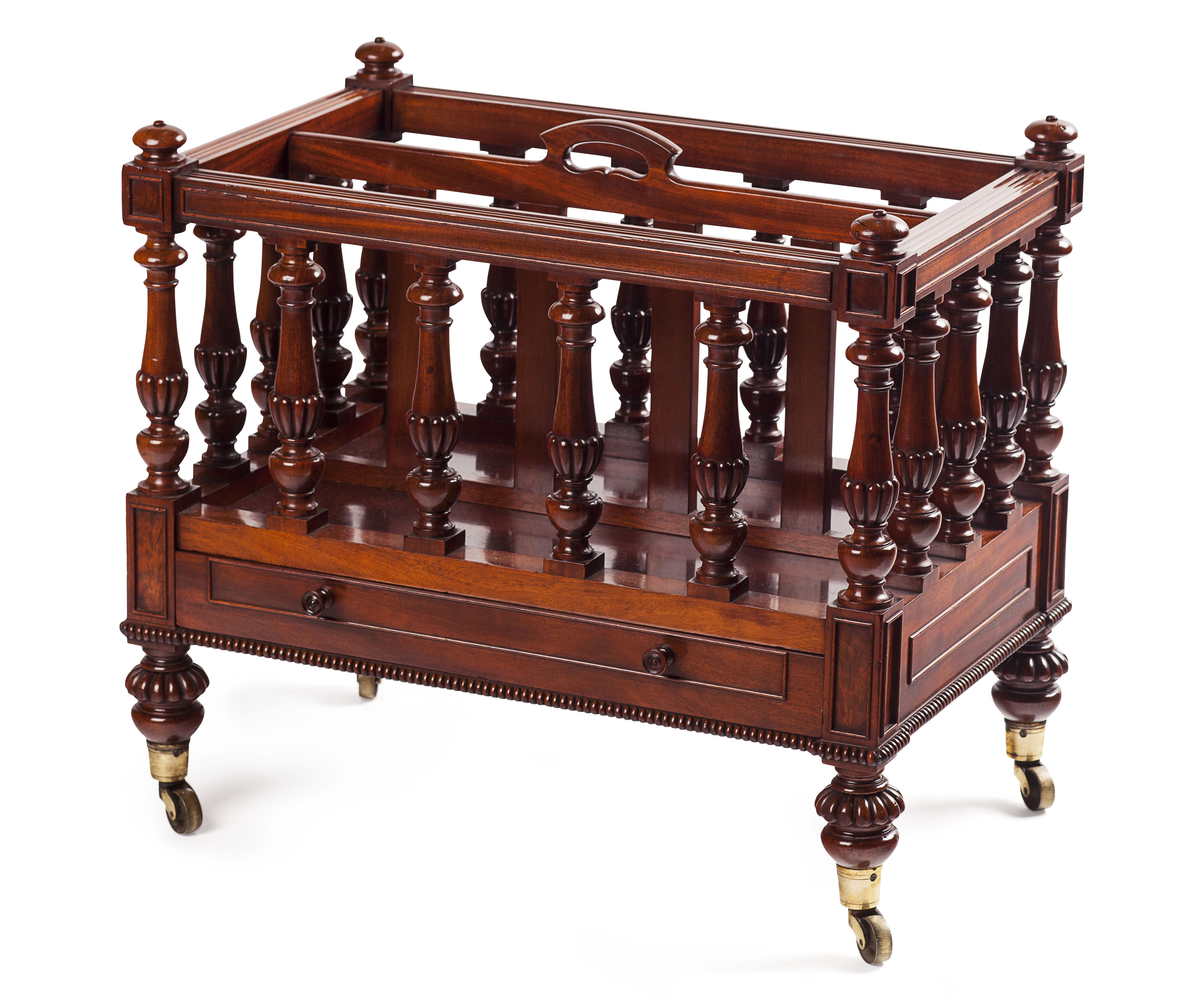 FINE REGENCY MAHOGANY CANTERBURY BY GILLOWS OF LANCASTER