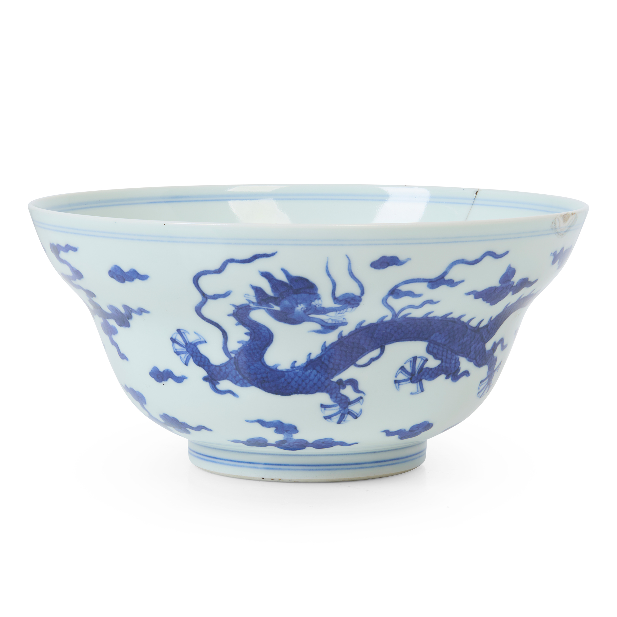 BLUE AND WHITE 'DRAGON' BOWL