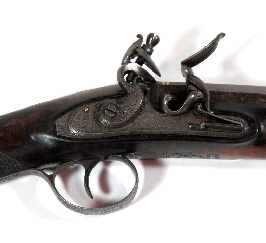 ENGLISH FLINTLOCK SINGLE BARREL SPORTING GUN