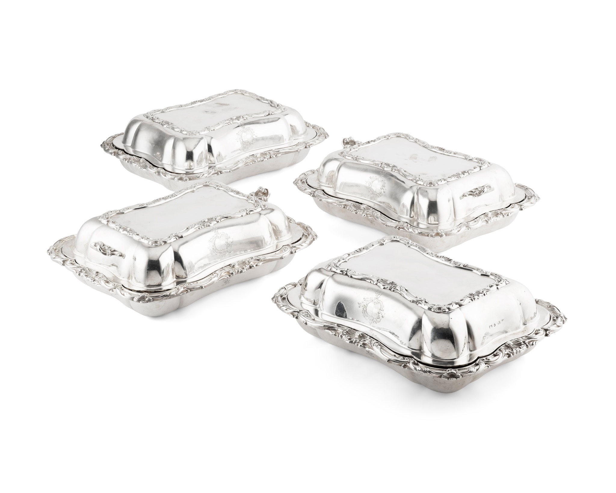 A set of four William Iv entrée dishes