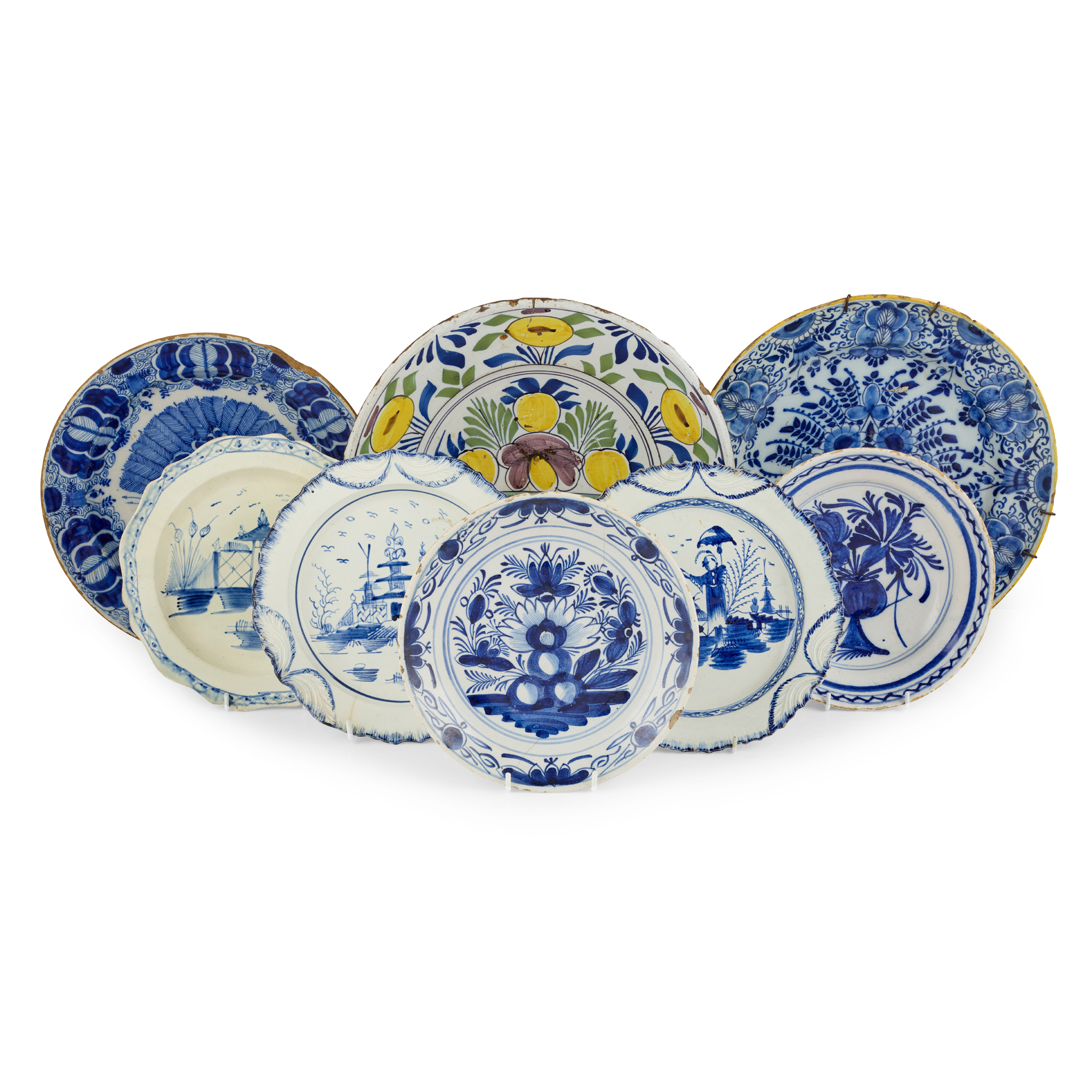 COLLECTION OF DELFT DISHES