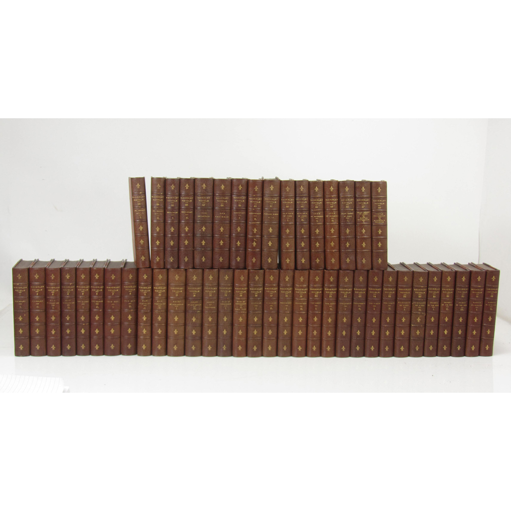 Scott, Sir Walter - 70 volumes in crushed brown half-morocco gilt
