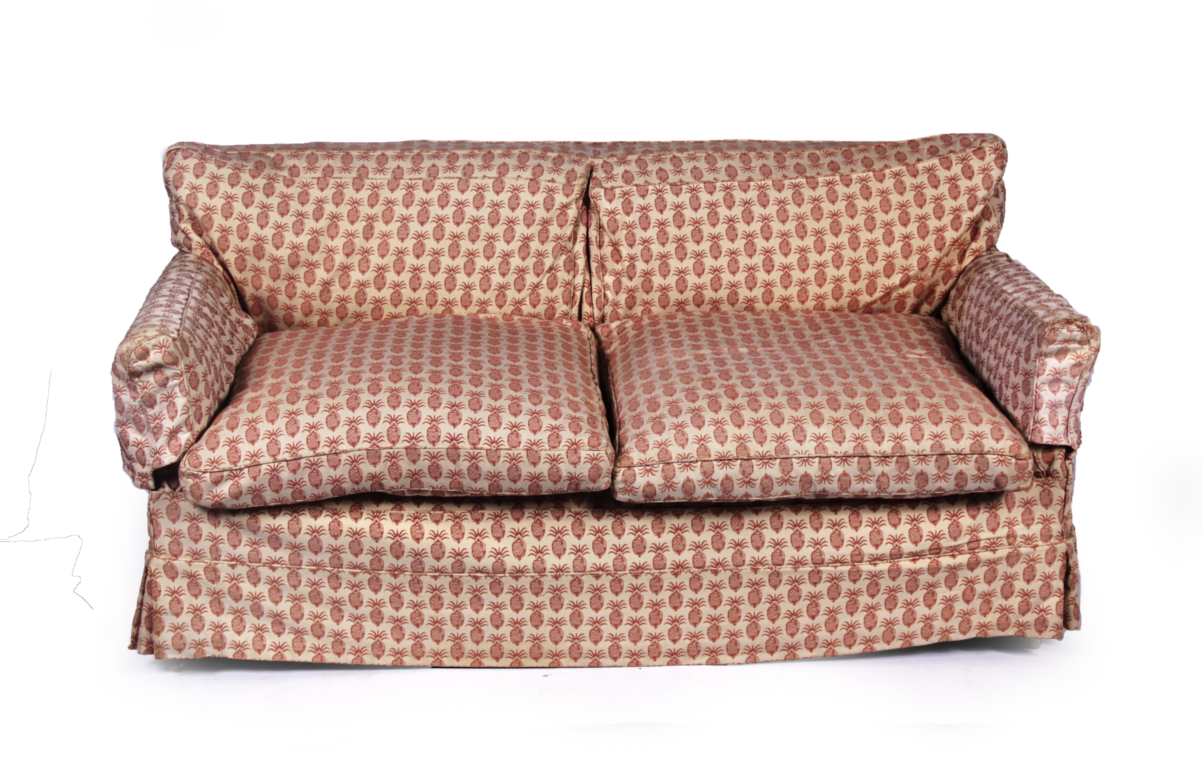 WHYTOCK AND REID SUNBURY SOFA, ALSO A RYLAND EASY CHAIR