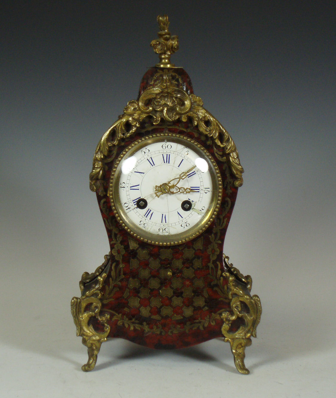 A 19th century boulle work mantel clock