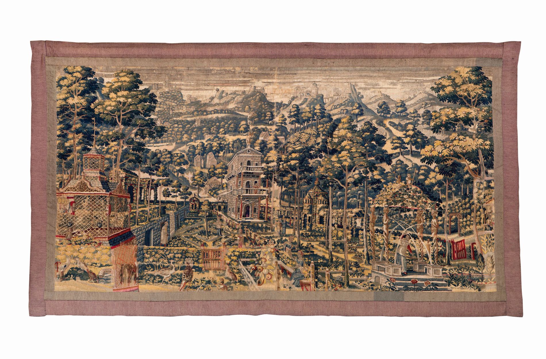 DUTCH PASTORAL GARDEN TAPESTRY