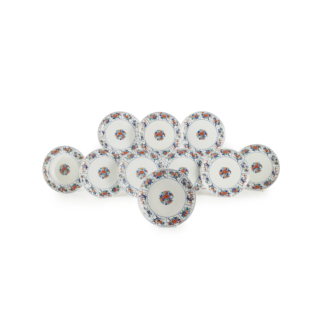 SET OF TEN ARITA IMARI DISHES