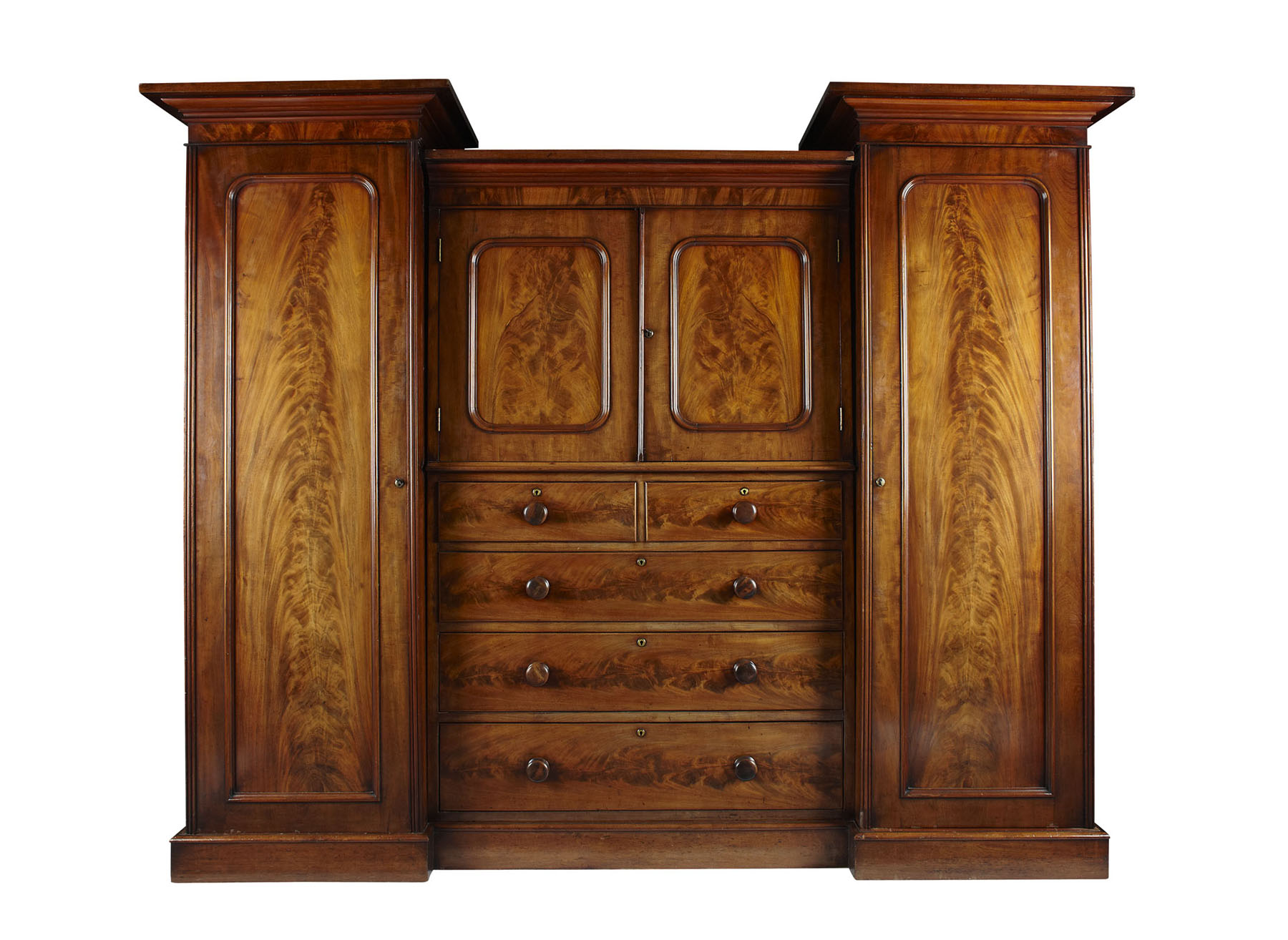 VICTORIAN MAHOGANY COMPENDIUM WARDROBE