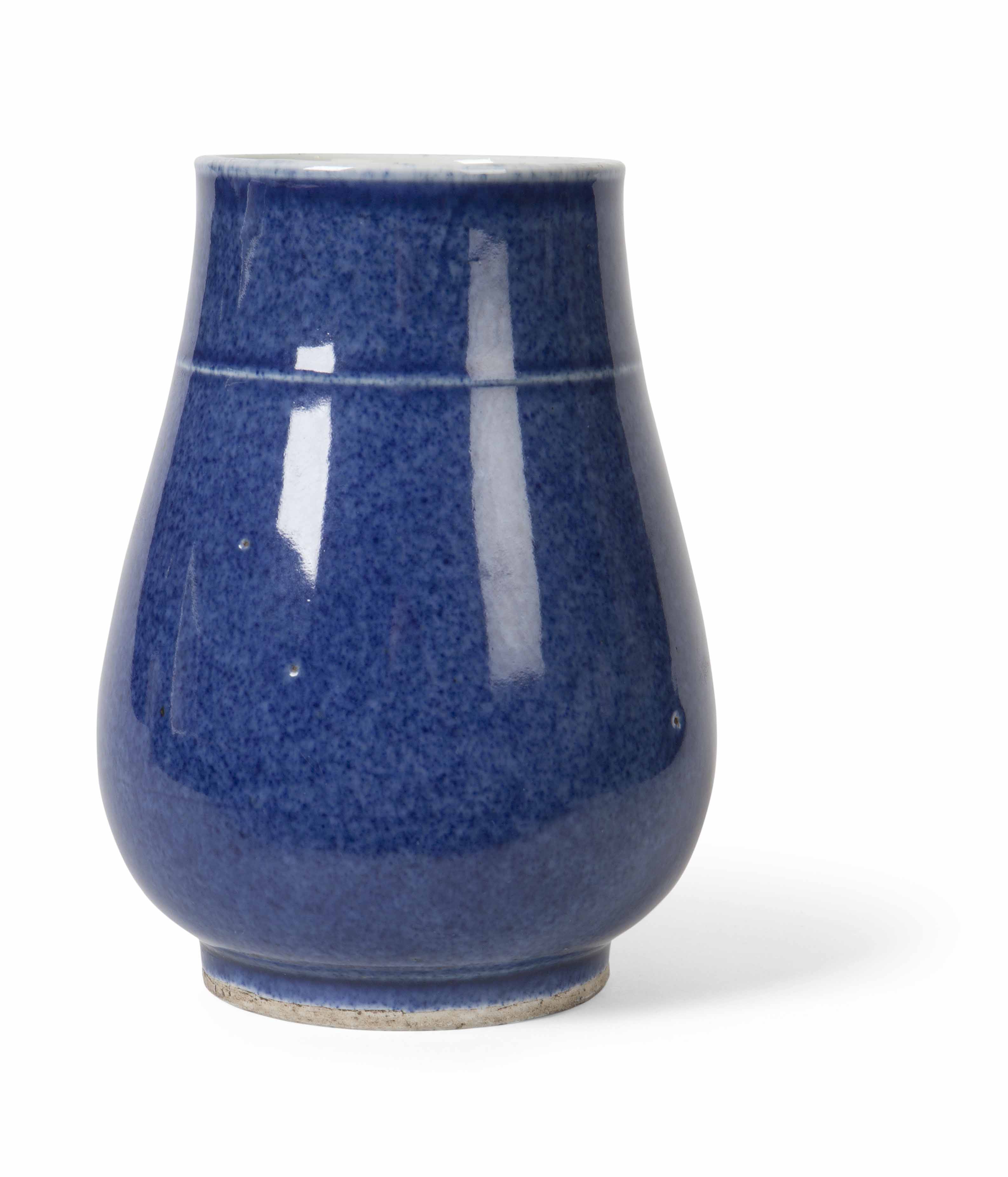 POWDER BLUE-GLAZED HU-FORM VASE