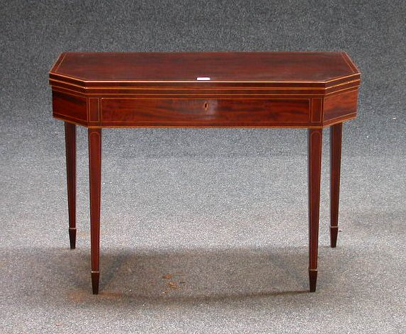 A George III mahogany tea table,