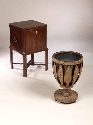 A Dutch 19th century mahogany jardiniere,