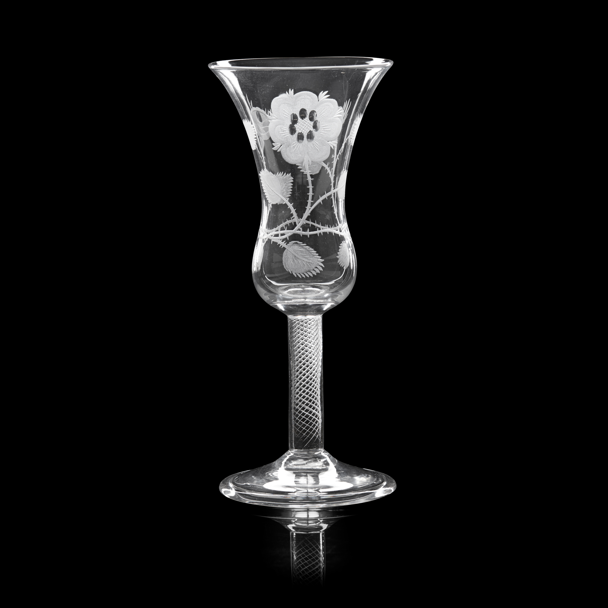 A LARGE JACOBITE GLASS