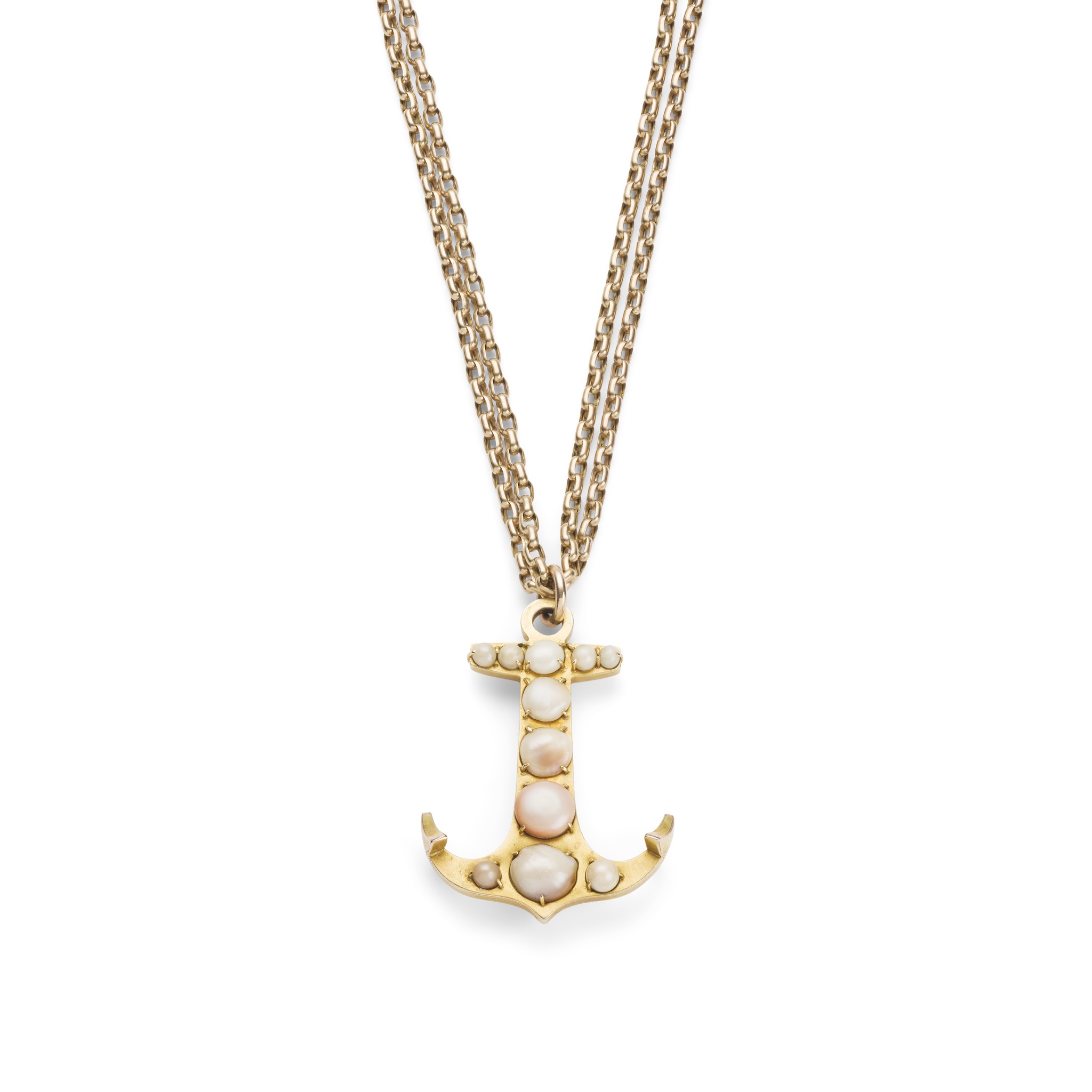 A mid/late 19th-century pearl pendant