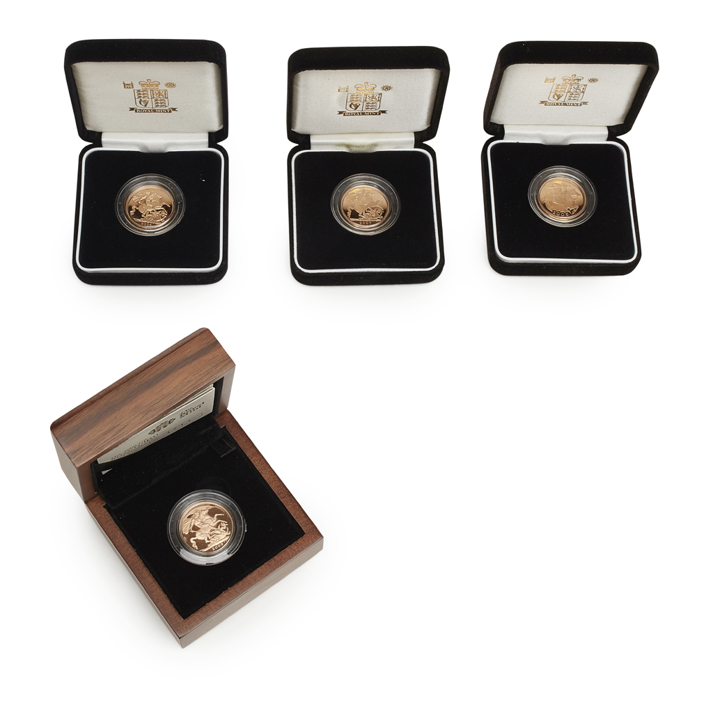 U.K. - A group of four proof sovereigns