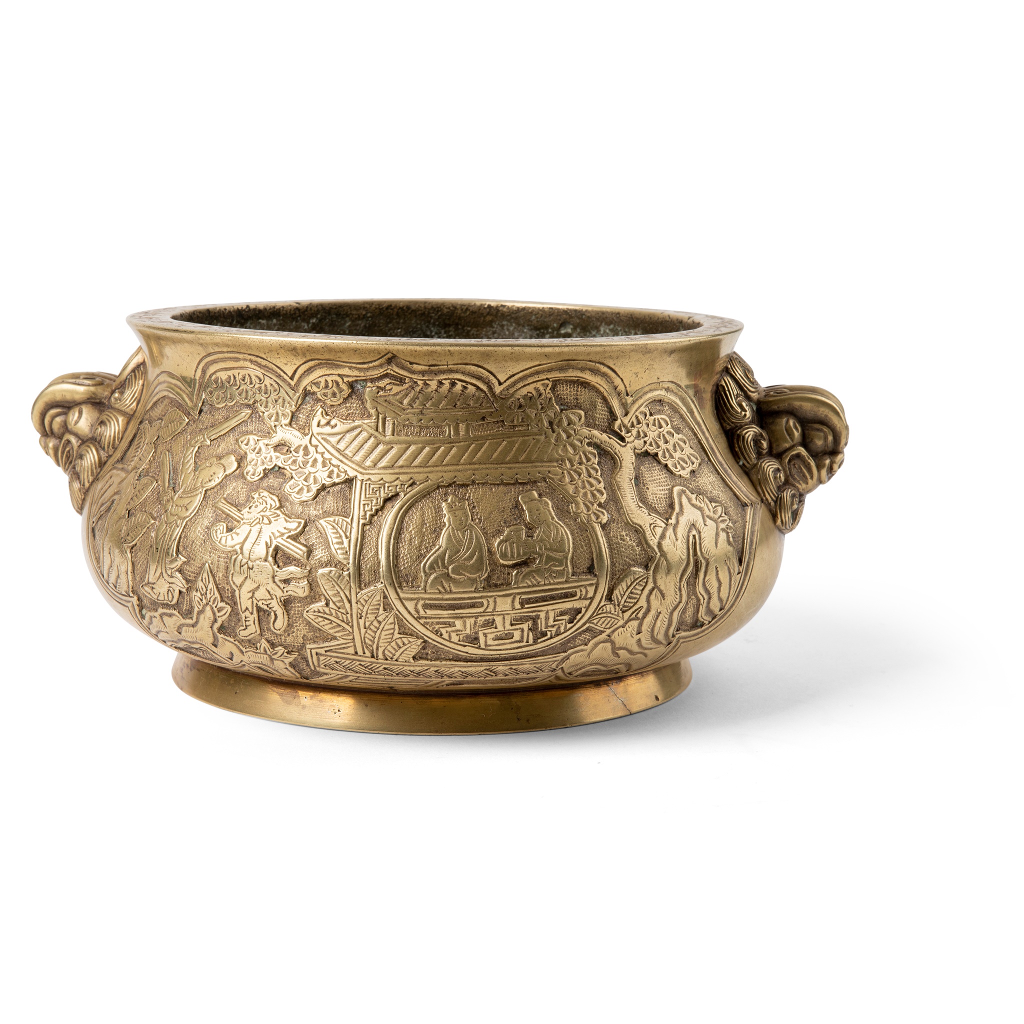 BRONZE 'LION-HEAD' CENSER