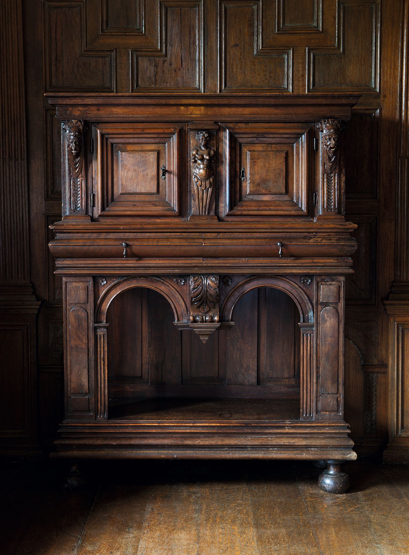 FRENCH WALNUT SIDE CABINET