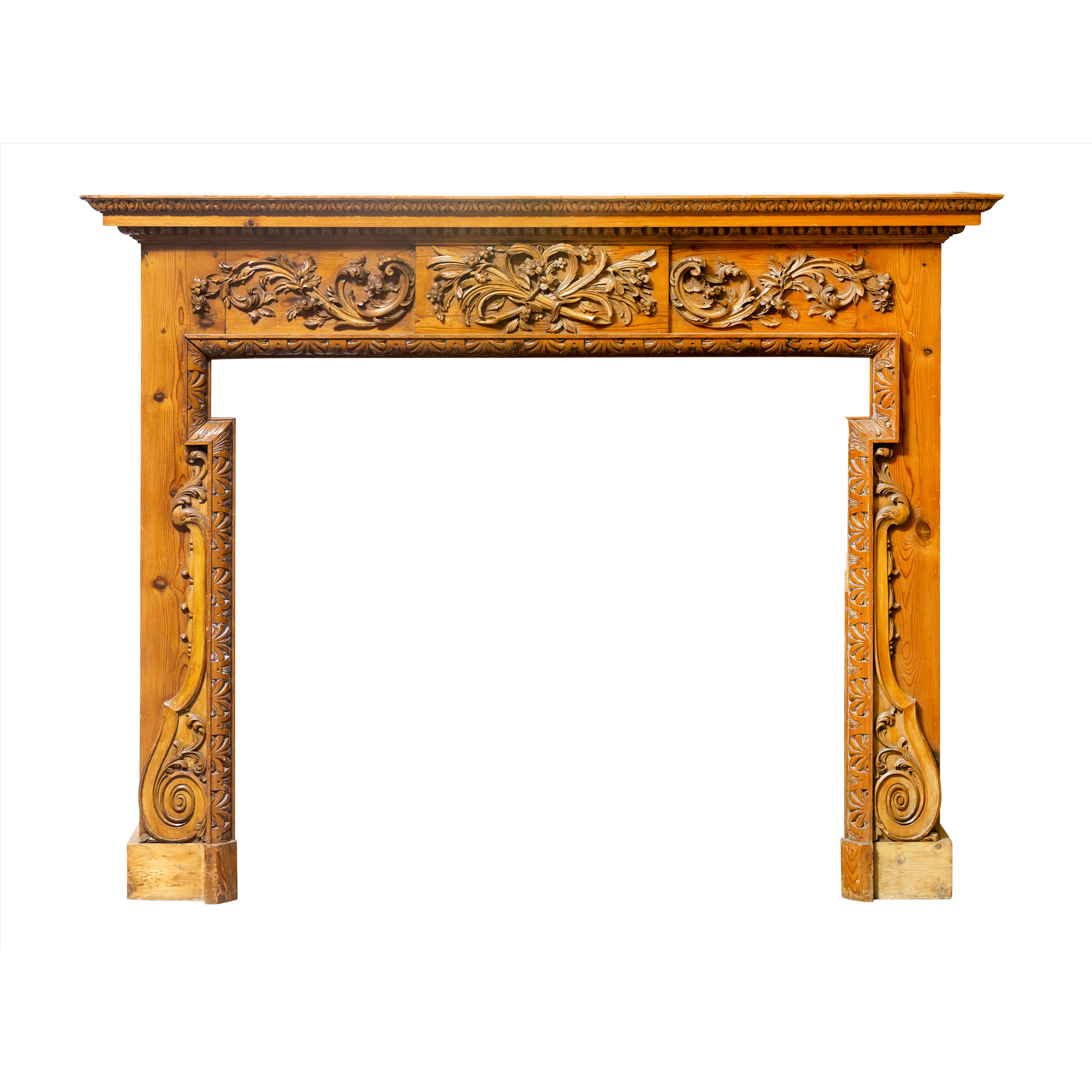 A PINE FIRE SURROUND