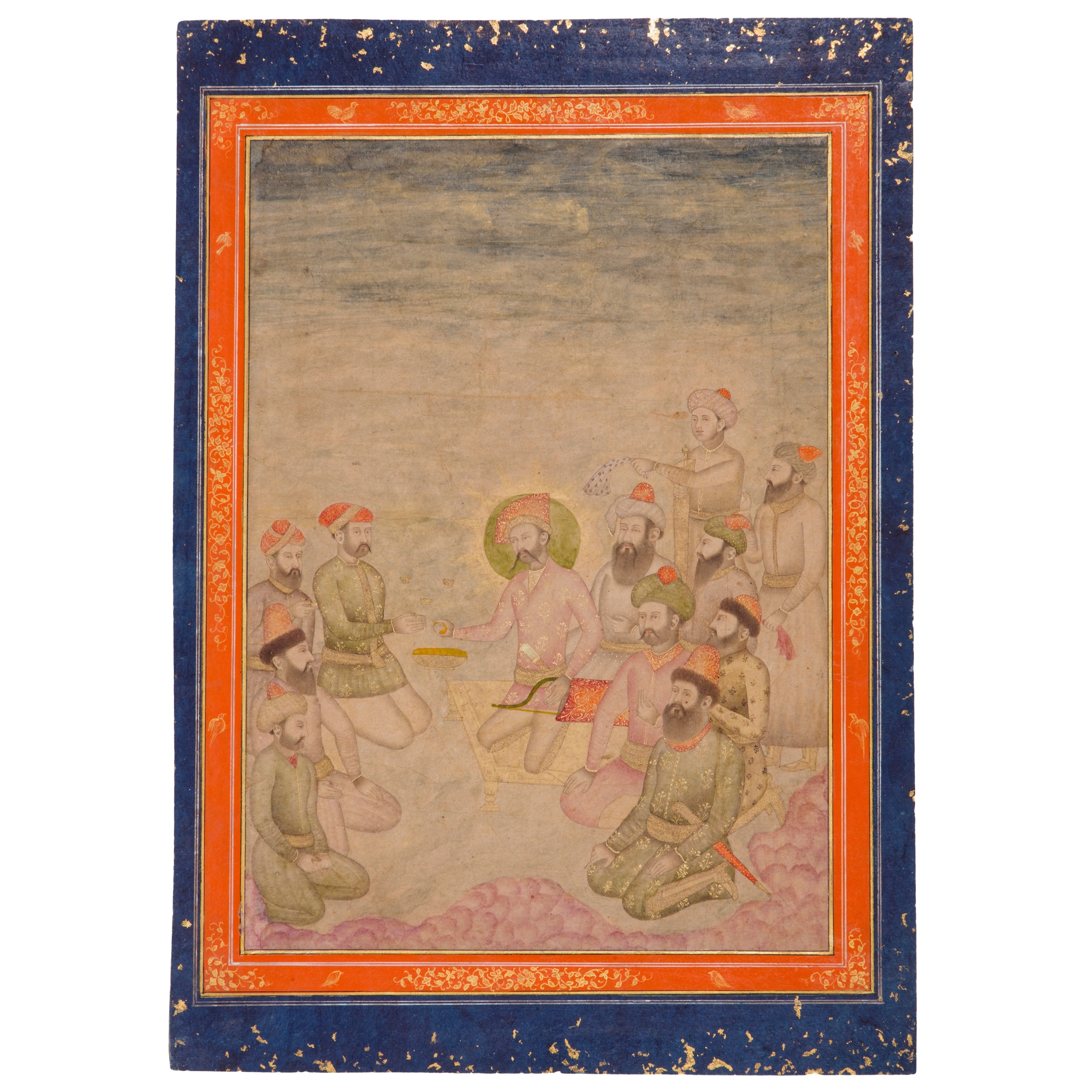SHAH 'ABBAS OF PERSIA RECEIVING THE MUGHAL AMBASSADOR KHAN 'ALAM IN 1618