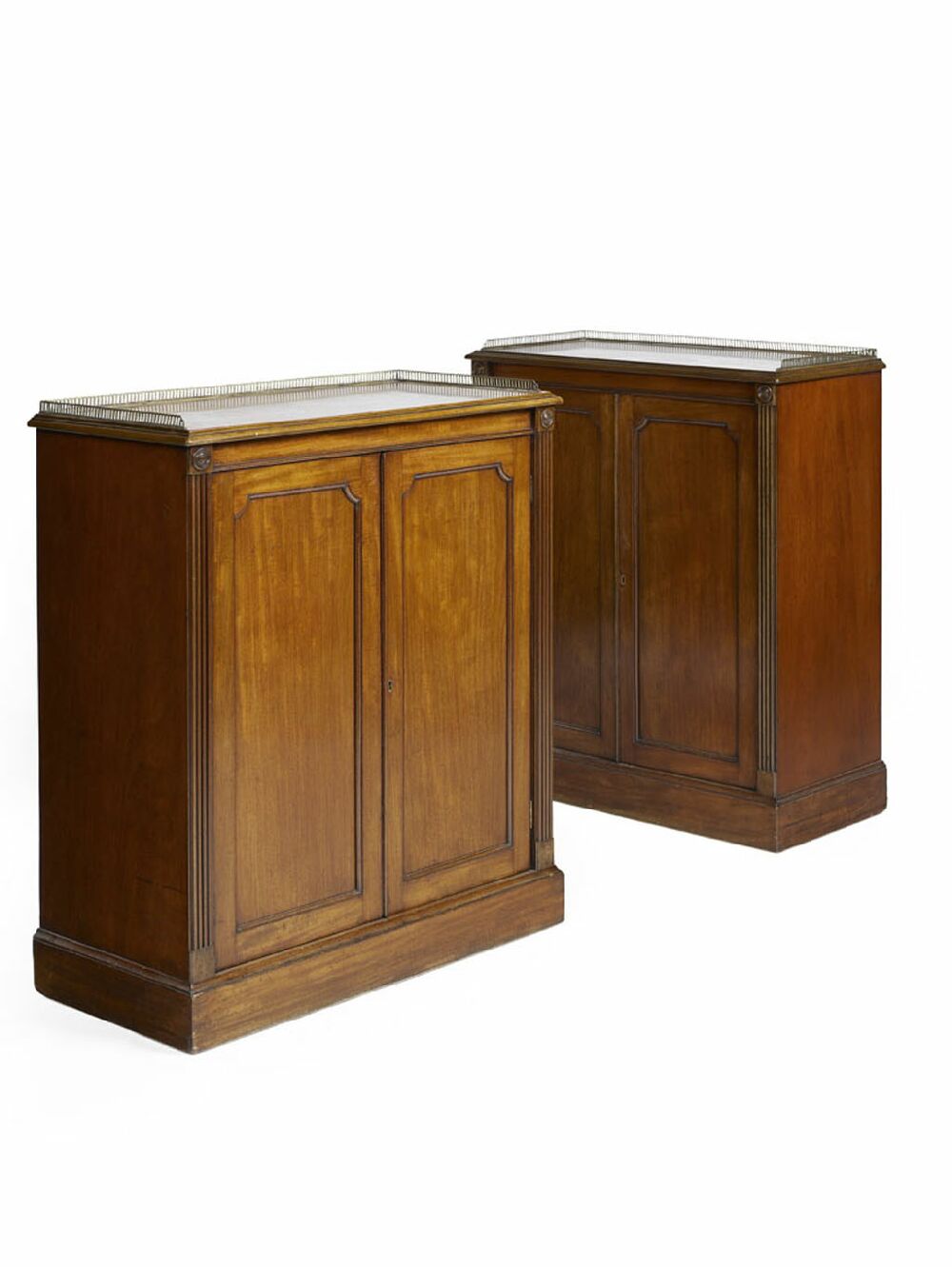 A pair of Victorian period mahogany side cabinets