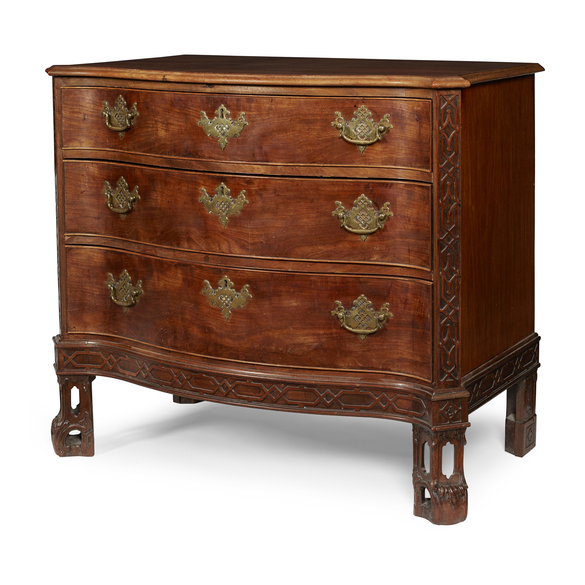 GEORGE III SERPENTINE CHEST OF DRAWERS