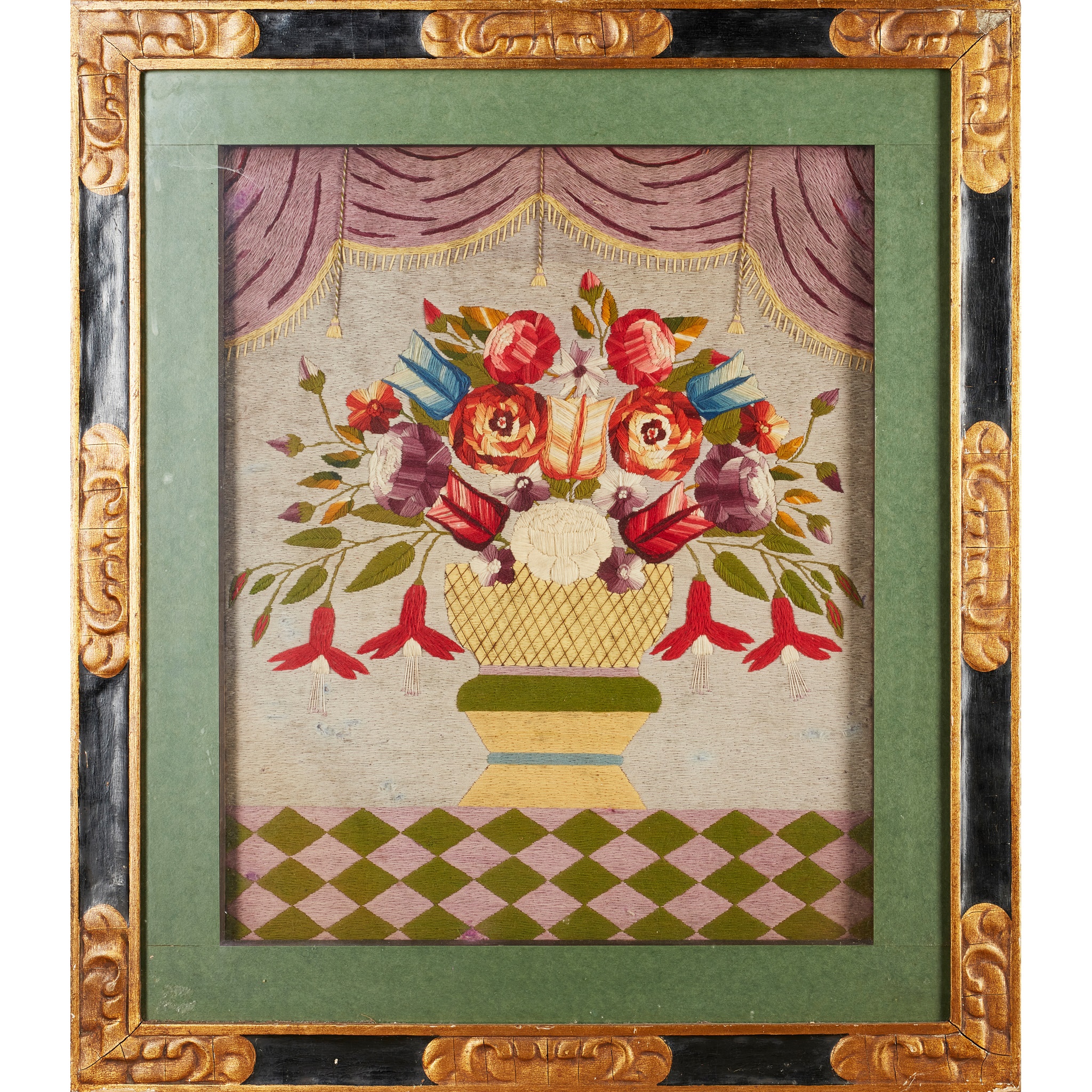 VICTORIAN WOOLWORK STILL LIFE