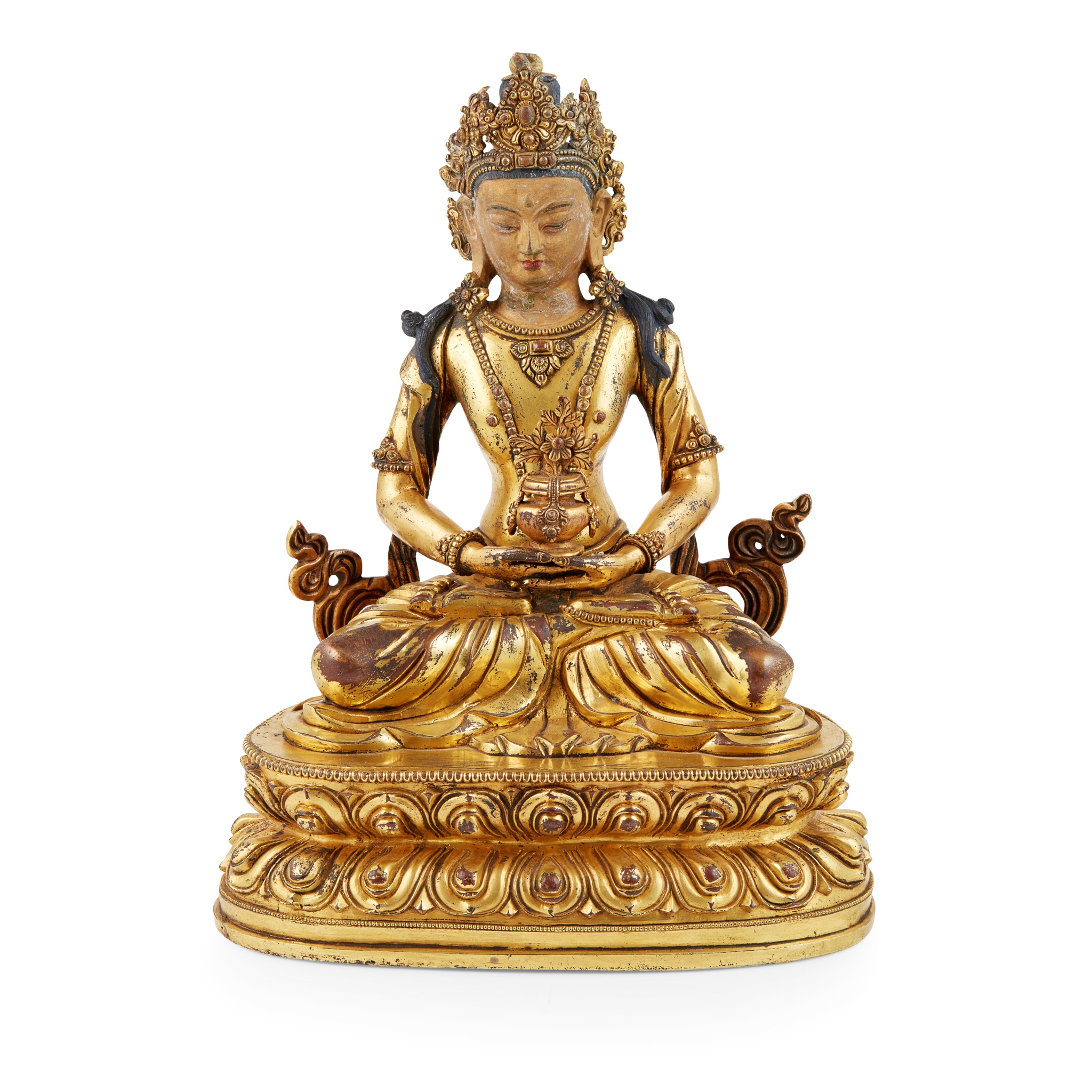 GILT-BRONZE FIGURE OF AMITAYUS