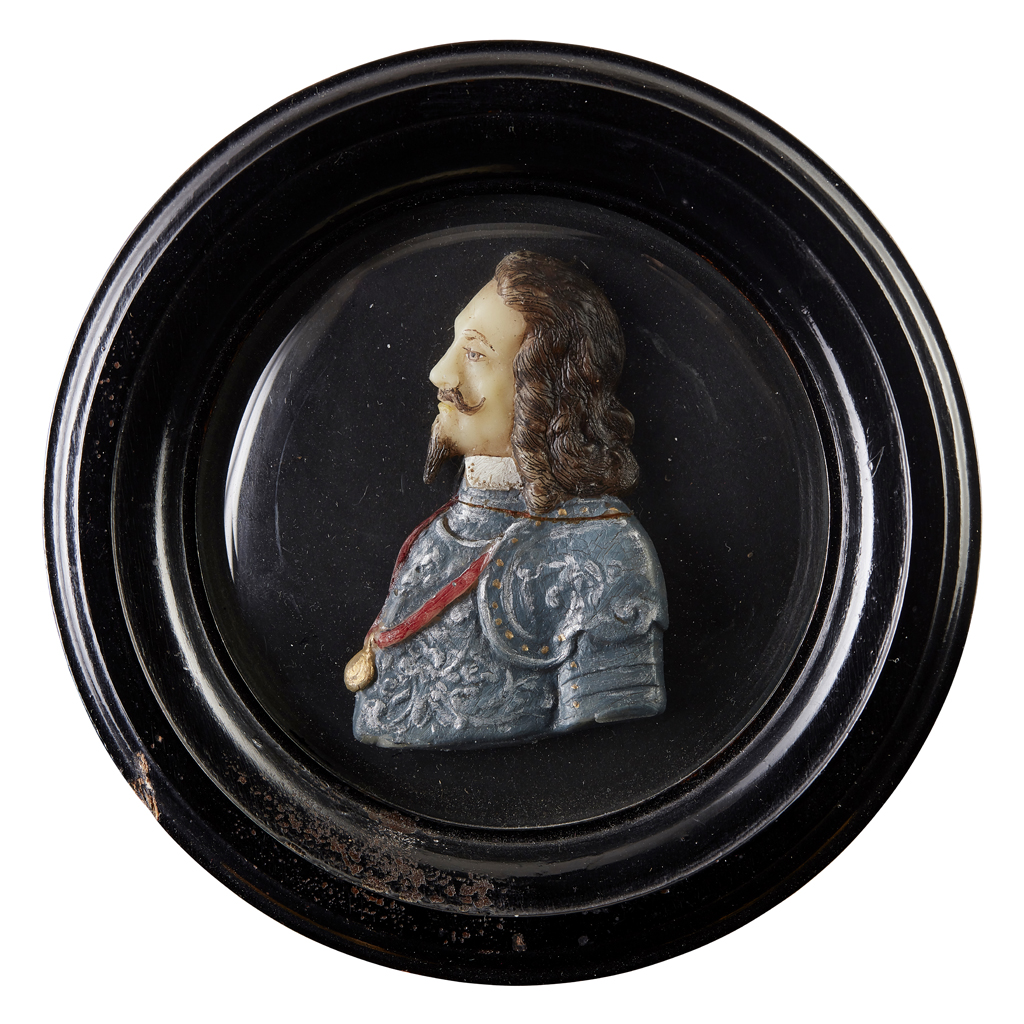 FIVE WAX RELIEF PROFILE PORTRAITS