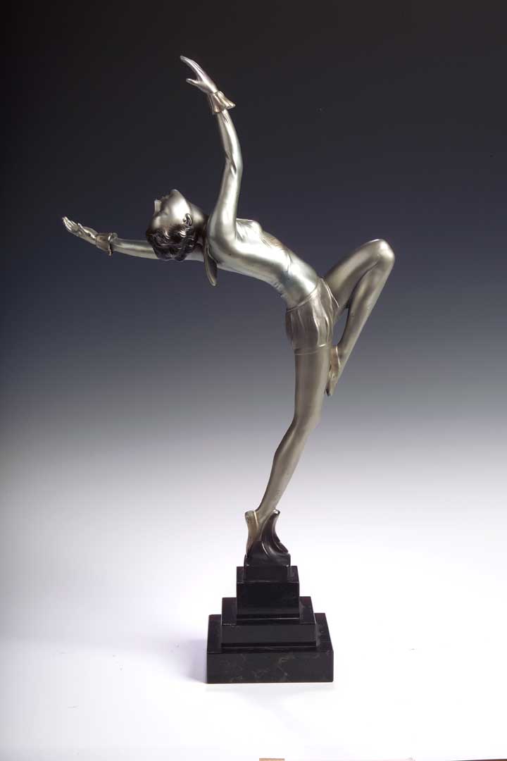 An Art Deco patinated figure,