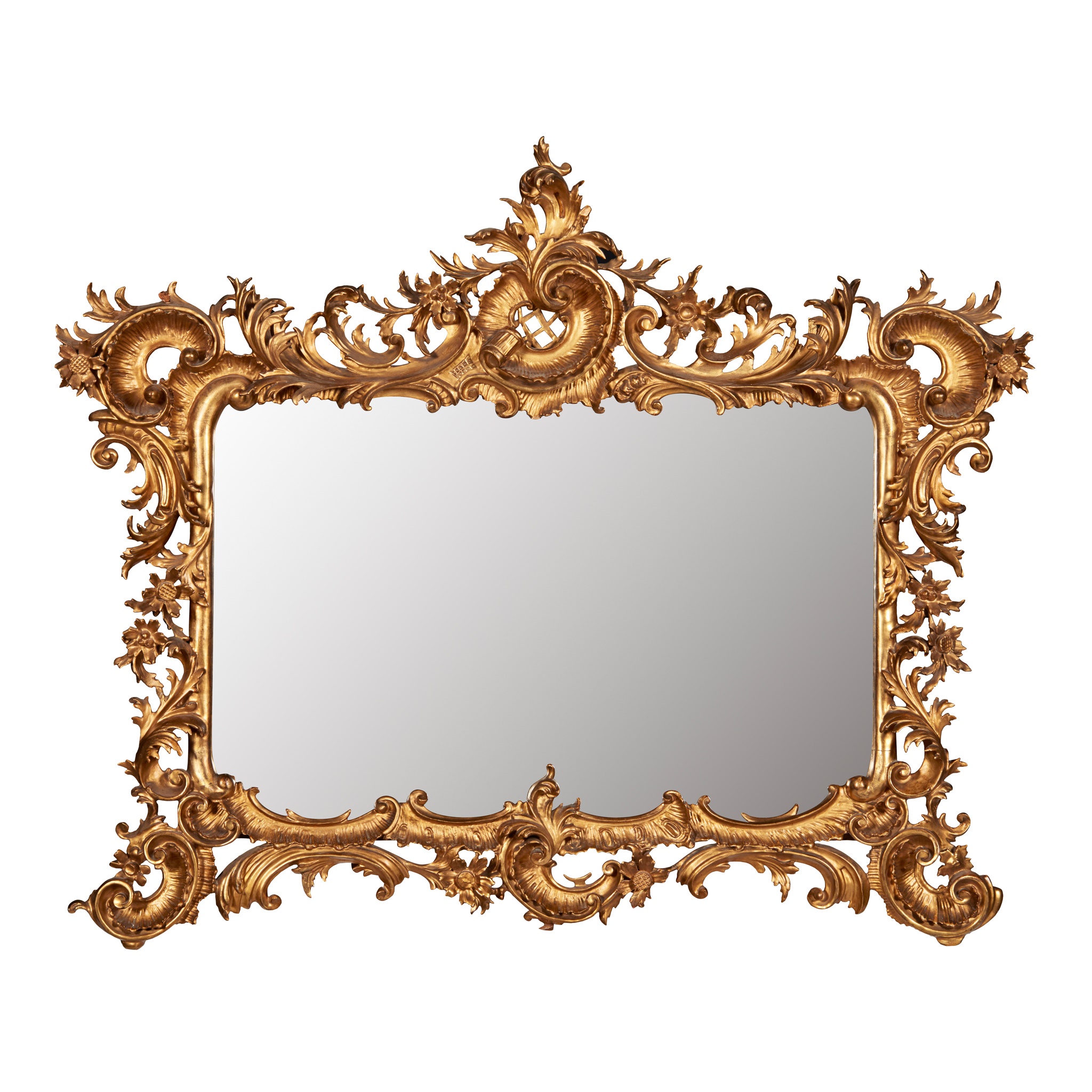 GEORGE III STYLE GILTWOOD MIRROR