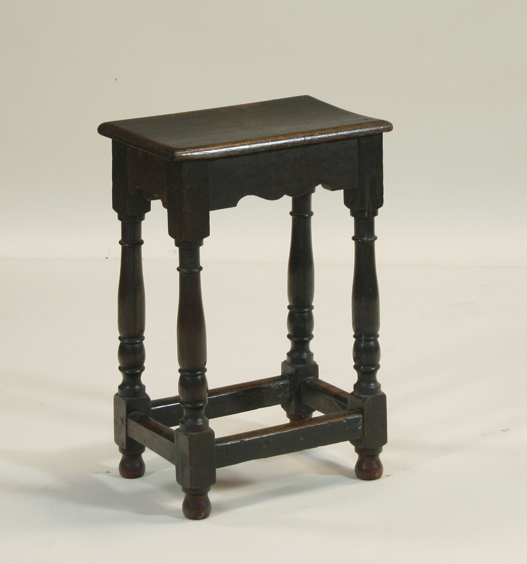 A 17th century oak joint stool