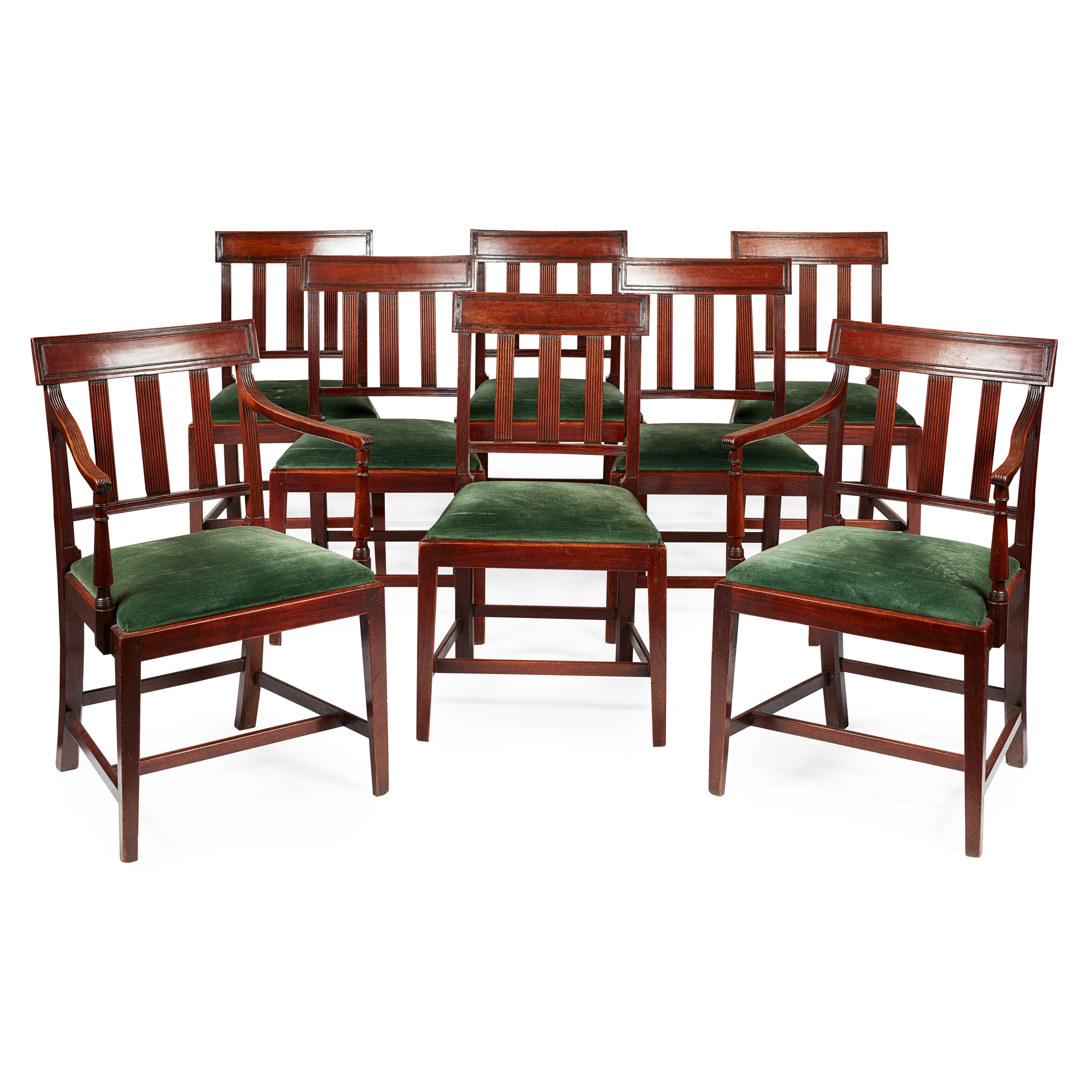 SET OF EIGHT REGENCY MAHOGANY DINING CHAIRS