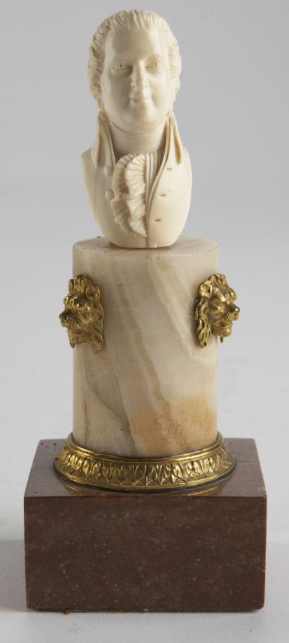 A 19th century French ivory bust