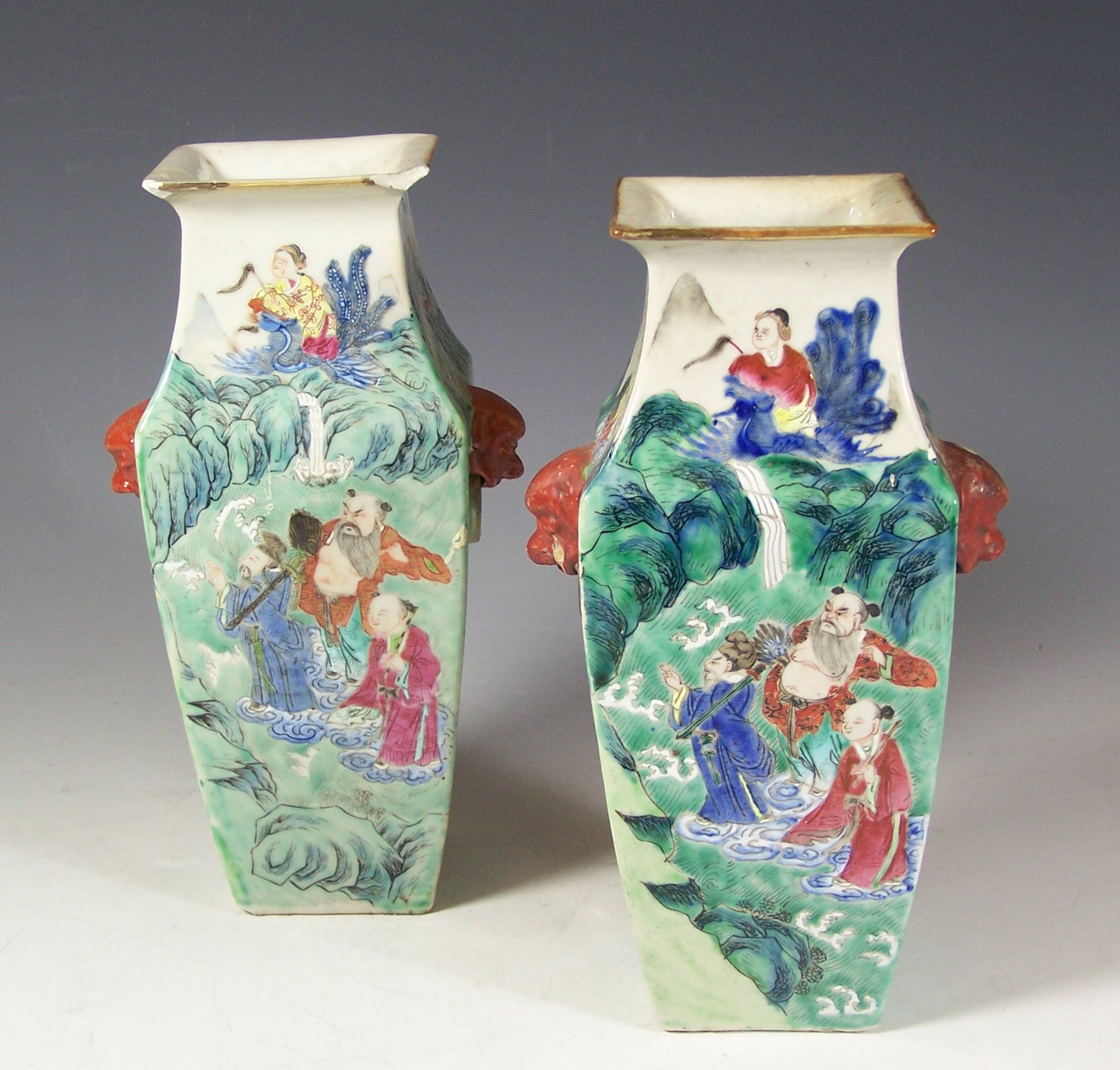 A pair of Chinese vases,