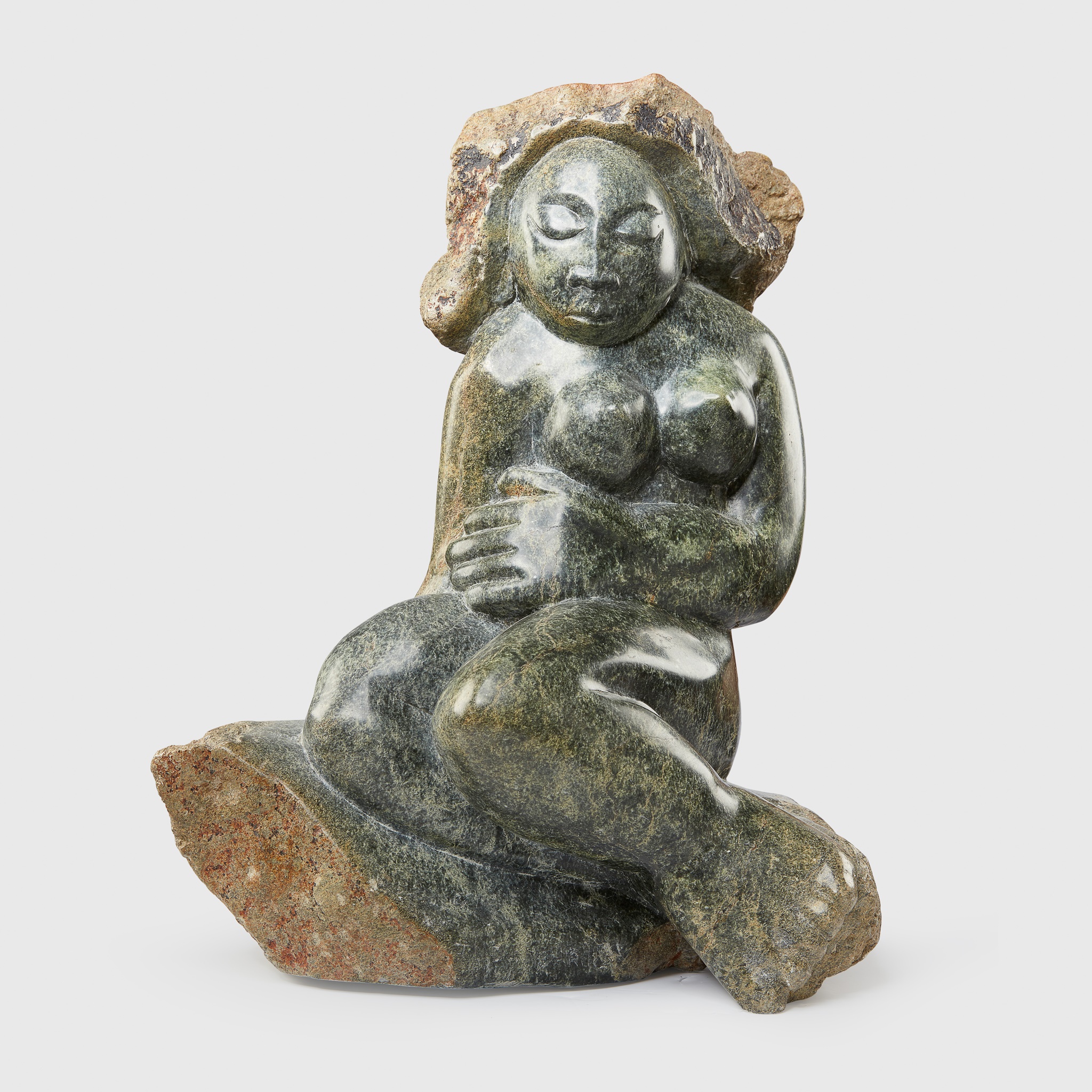 JOSEPH NDANDARIKA (SHONA B.1940 - D.1991), AFTER BATHING, 1990