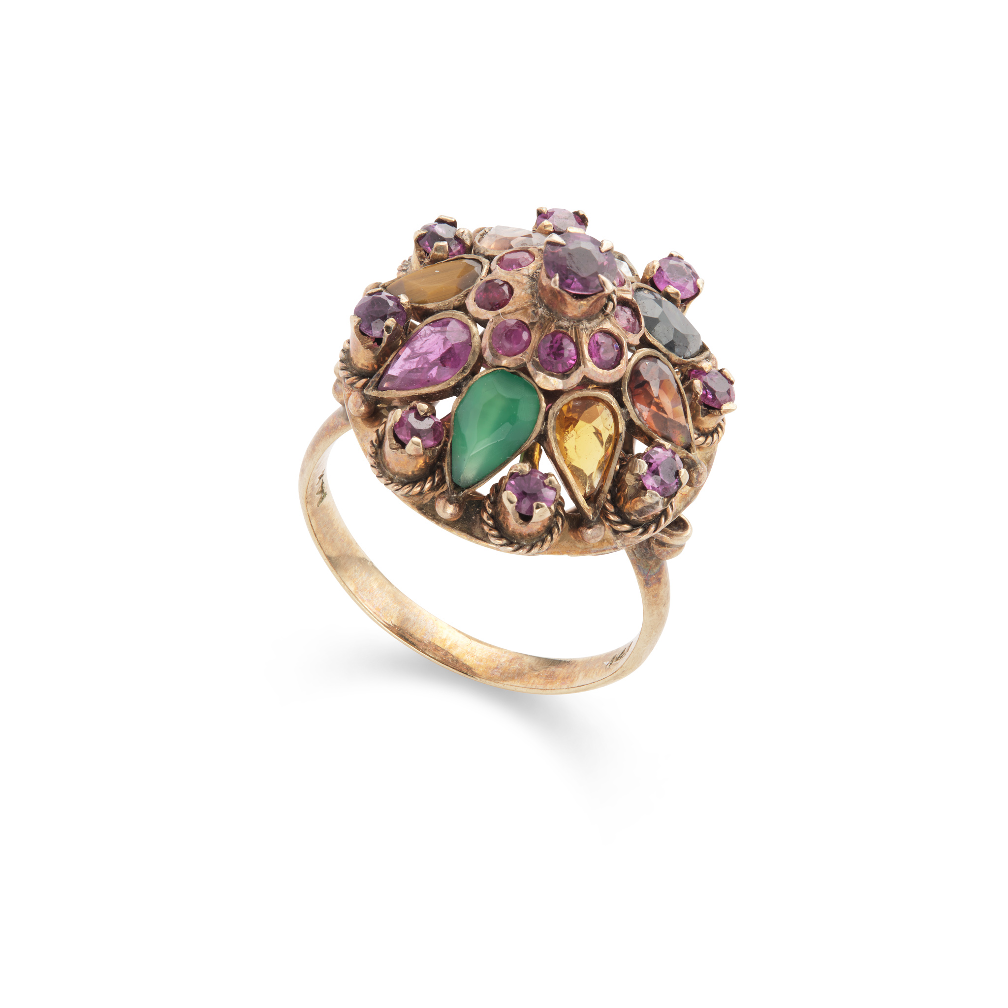 A multi-gem Thai princess ring