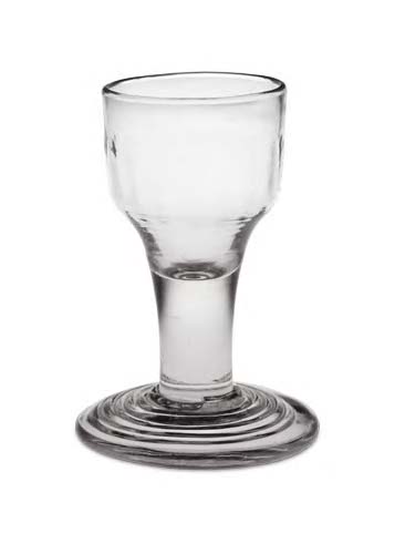 A plain stemmed firing glass, circa 1770,