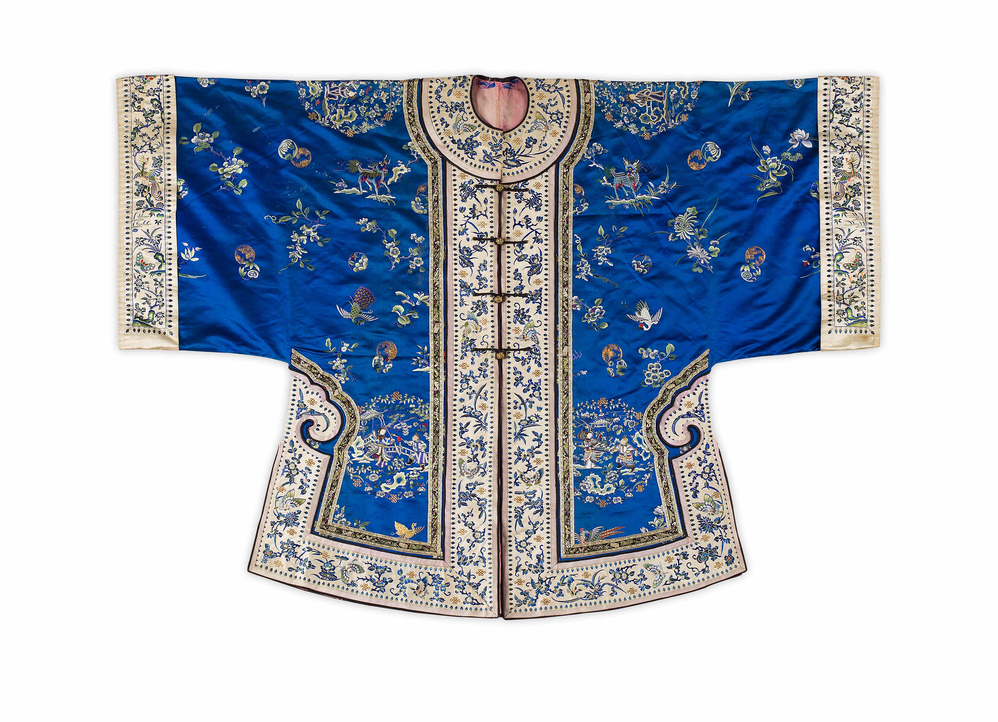 EMBROIDERED SILK INFORMAL SUMMER ROBE