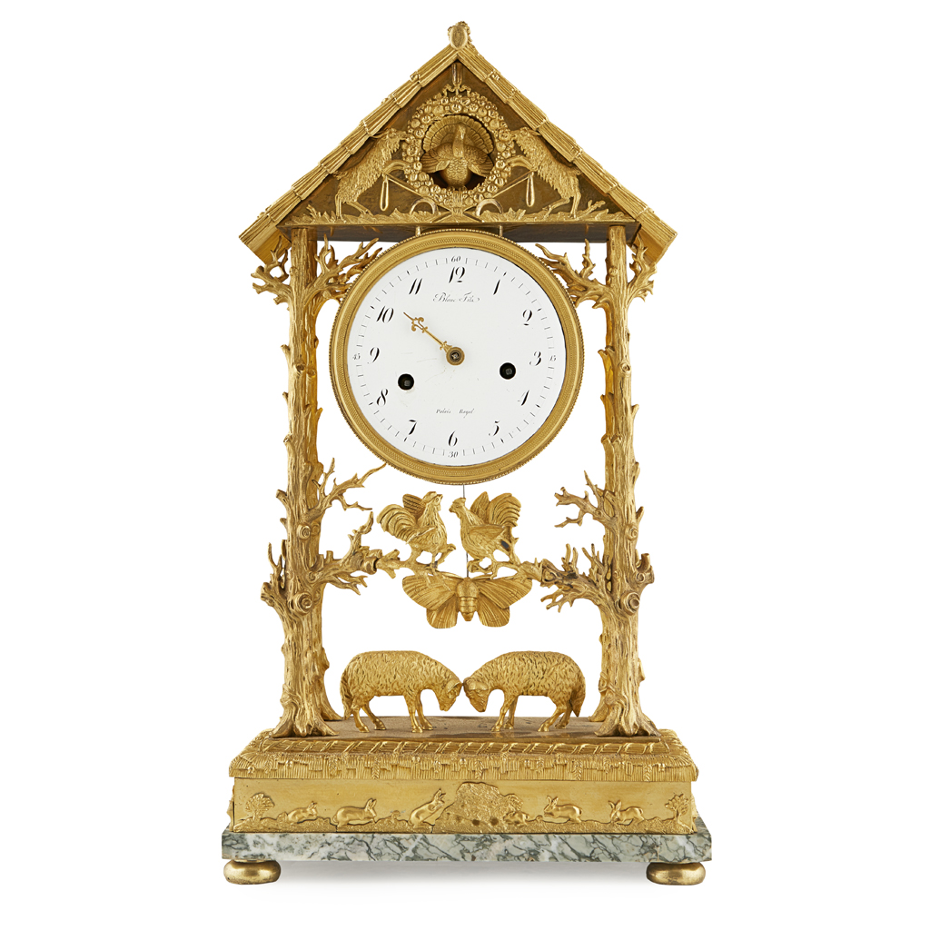 FRENCH ORMOLU MANTEL CLOCK, BLANC FILS, PARIS