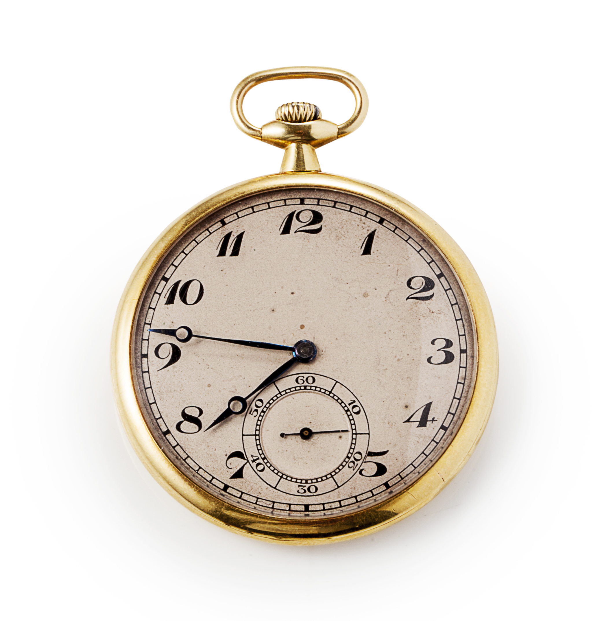 LONGINES - An 18ct gold slimline evening pocket watch