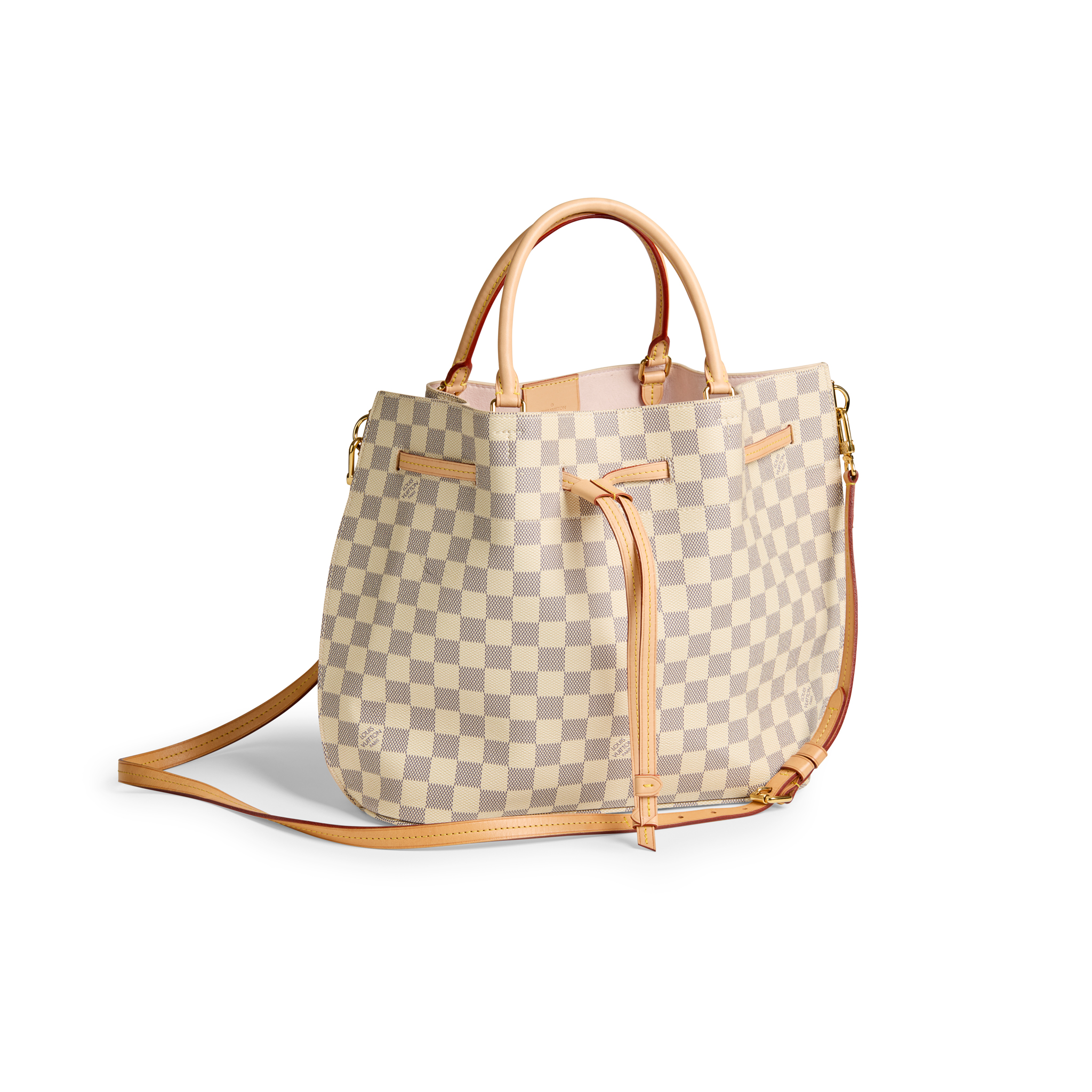 Louis Vuitton: An Azur Damier Canvas and Leather Girolata Bag