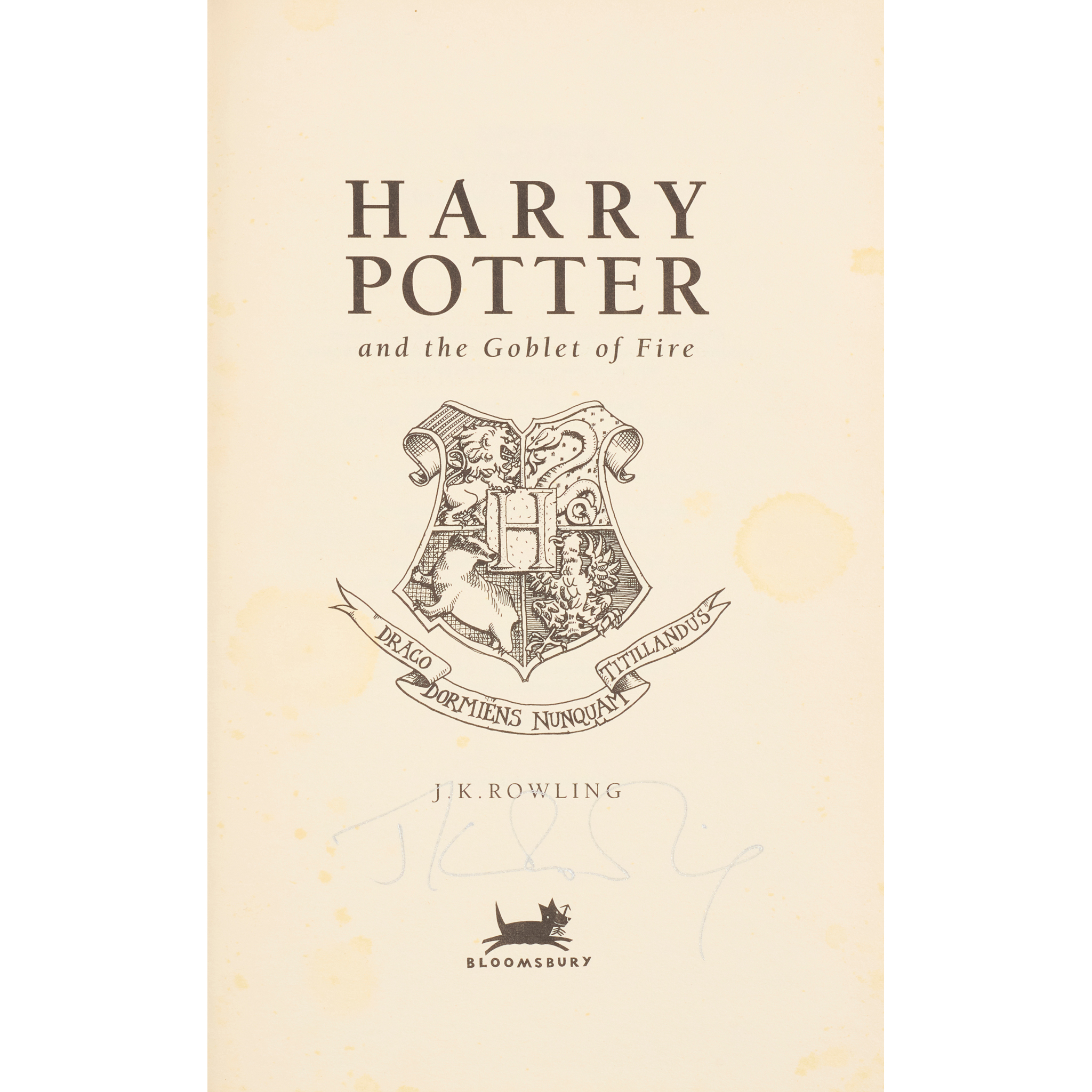 Rowling, J. K. (1965-) - signed