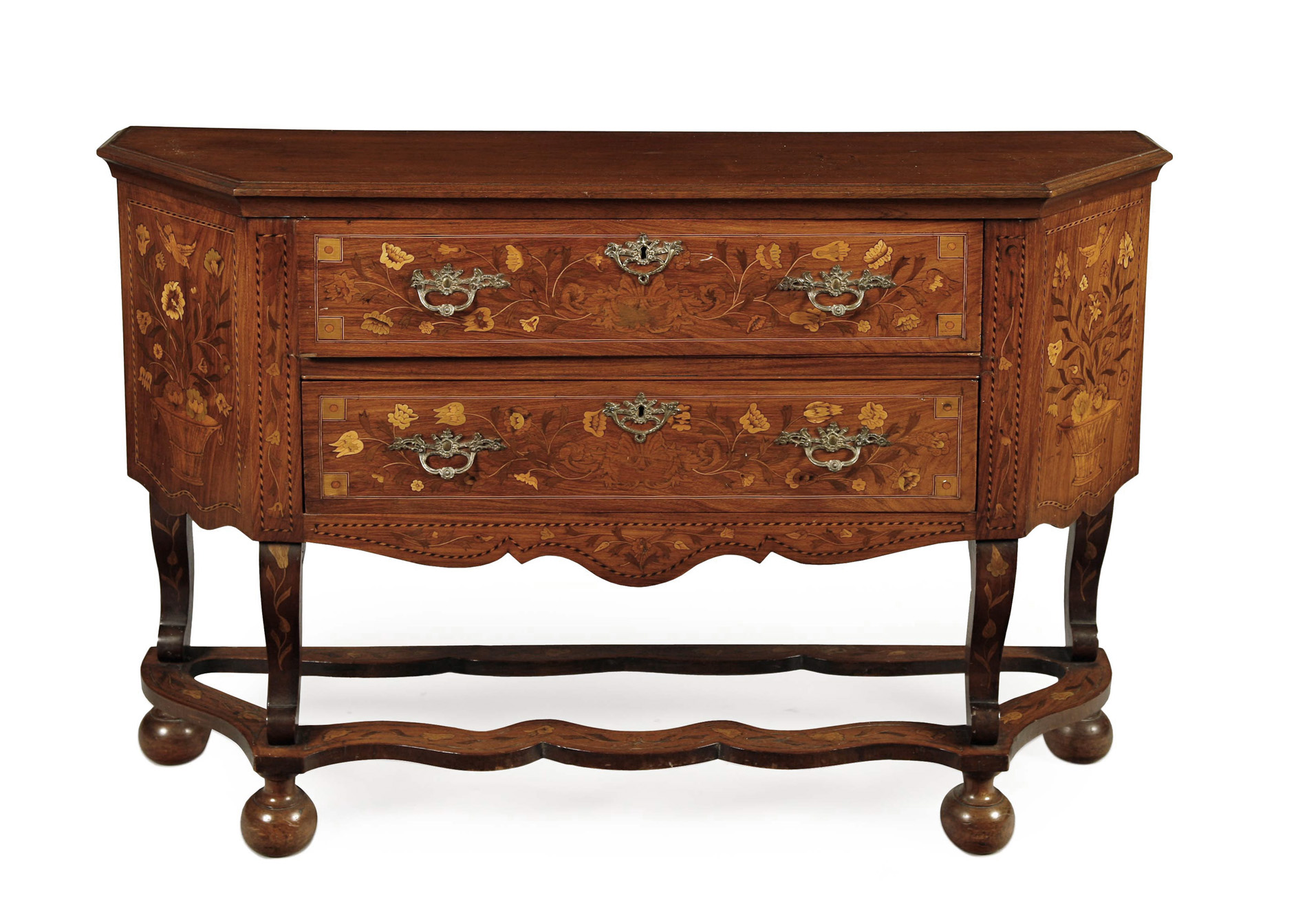 DUTCH MARQUETRY DRESSER BASE