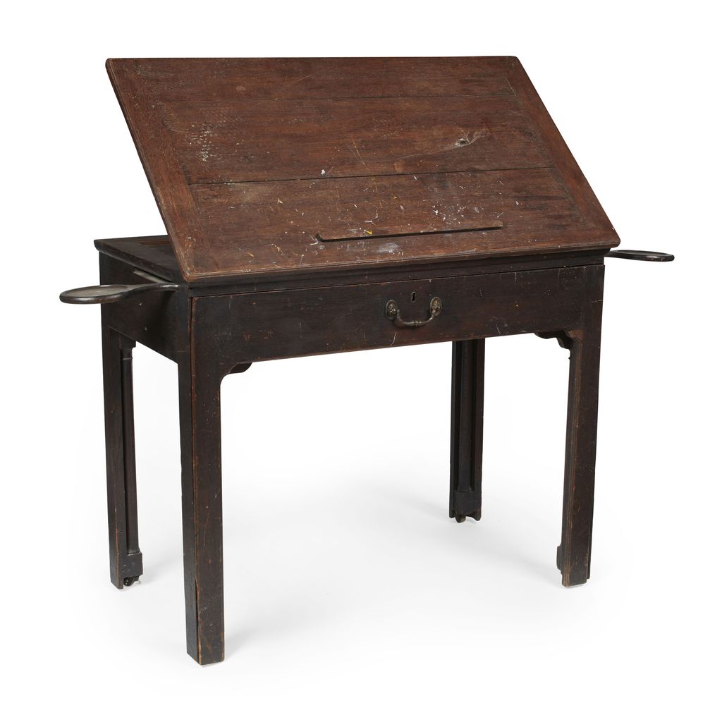 GEORGE III OAK ARCHITECT'S TABLE