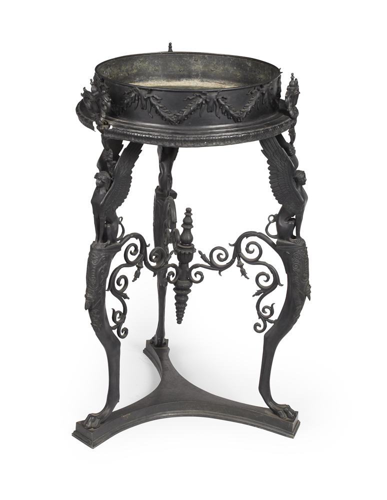 POMPEIAN STYLE PATINATED BRONZE JARDINIÈRE