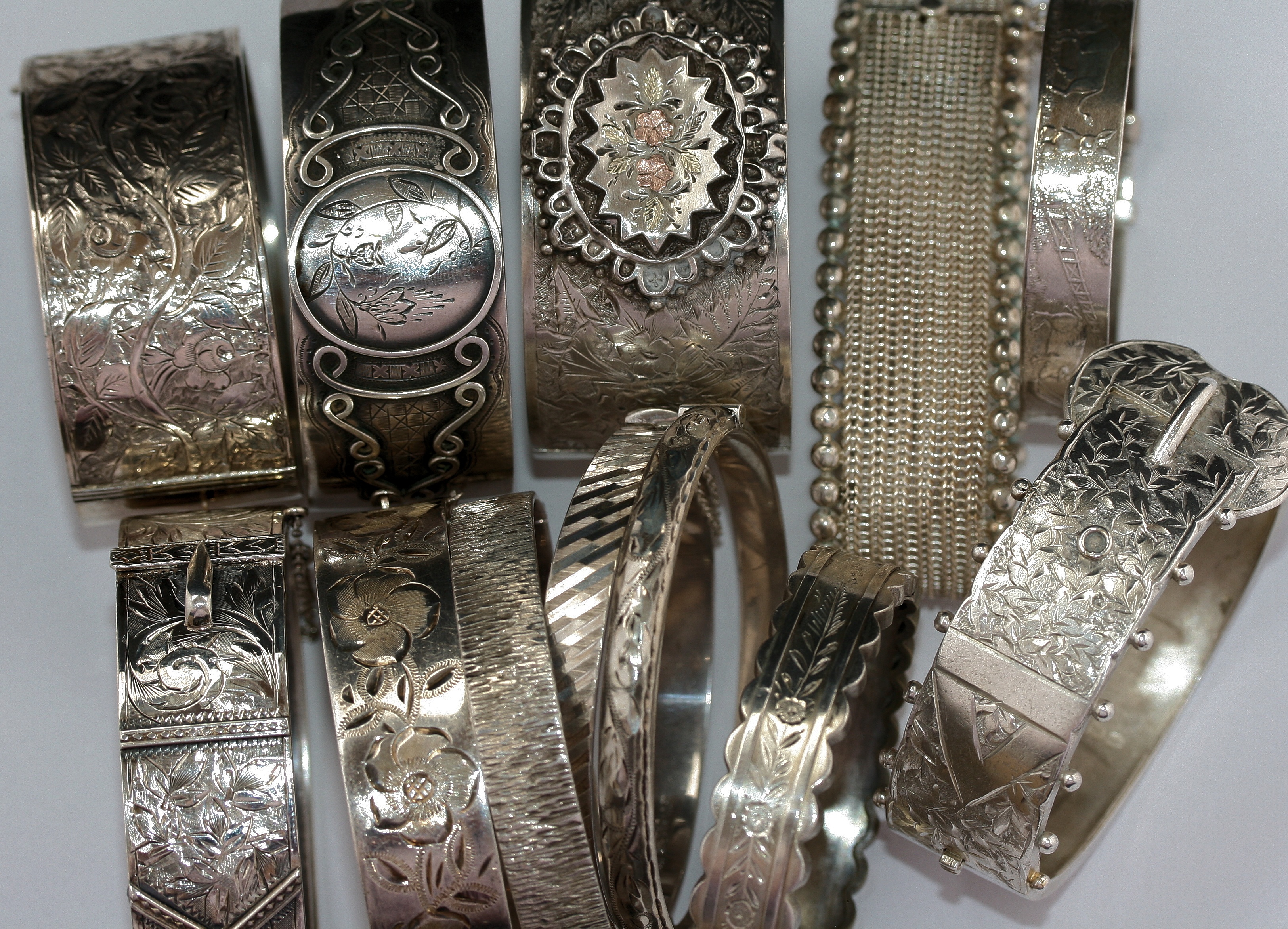 A collection of Victorian hinged and other bangles