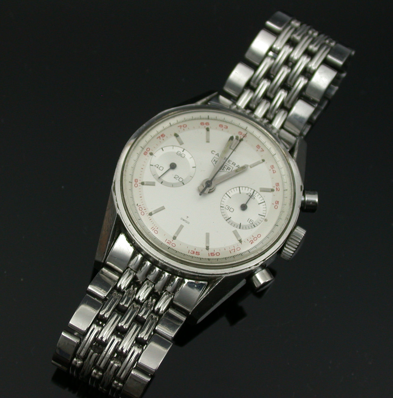 Heuer - a gentleman's Carrera stainless steel wrist watch,